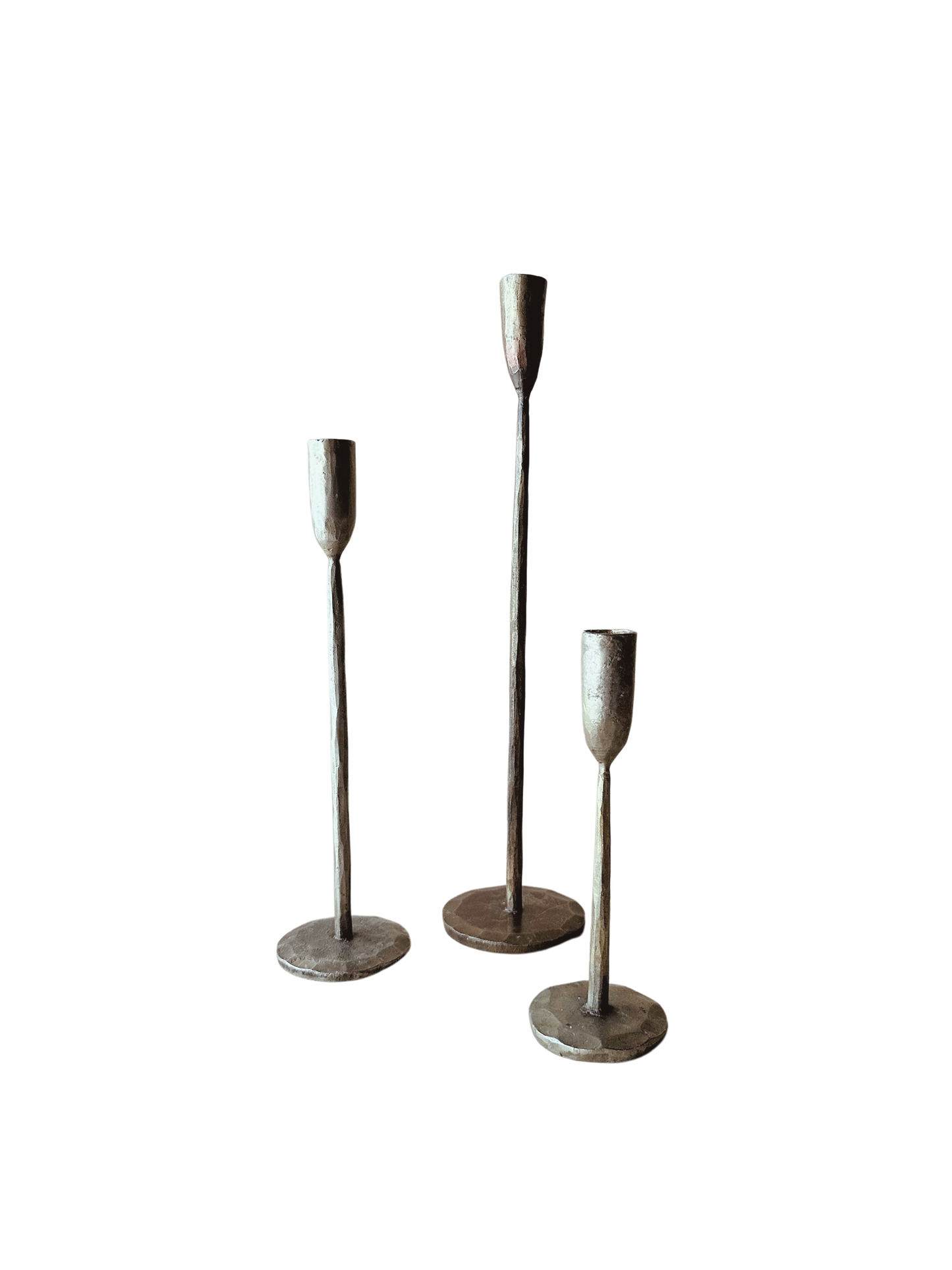 Brass contemporary candle sticks