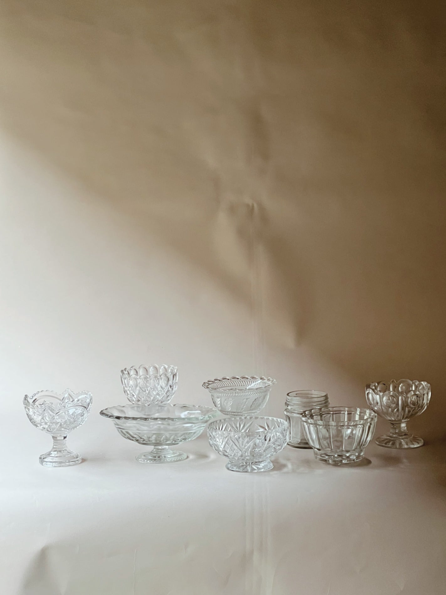 Various glass bowls