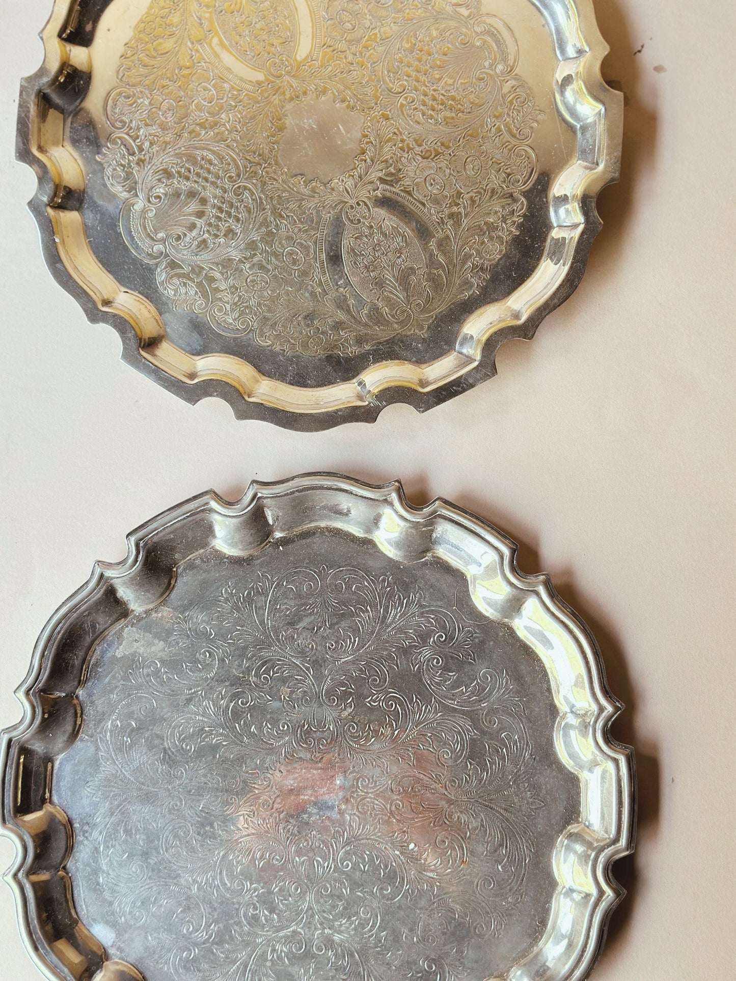 Silver vintage tray ~ medium