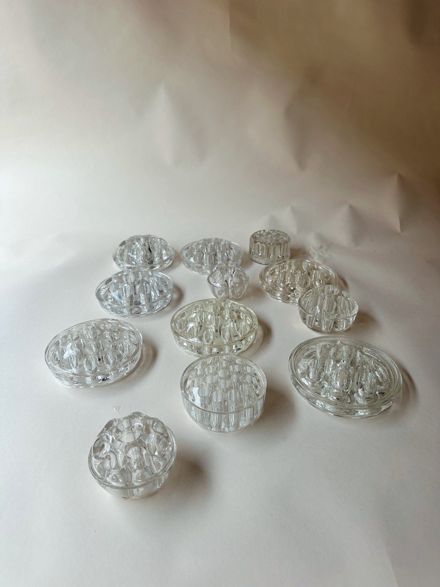 Vintage glass flower frogs