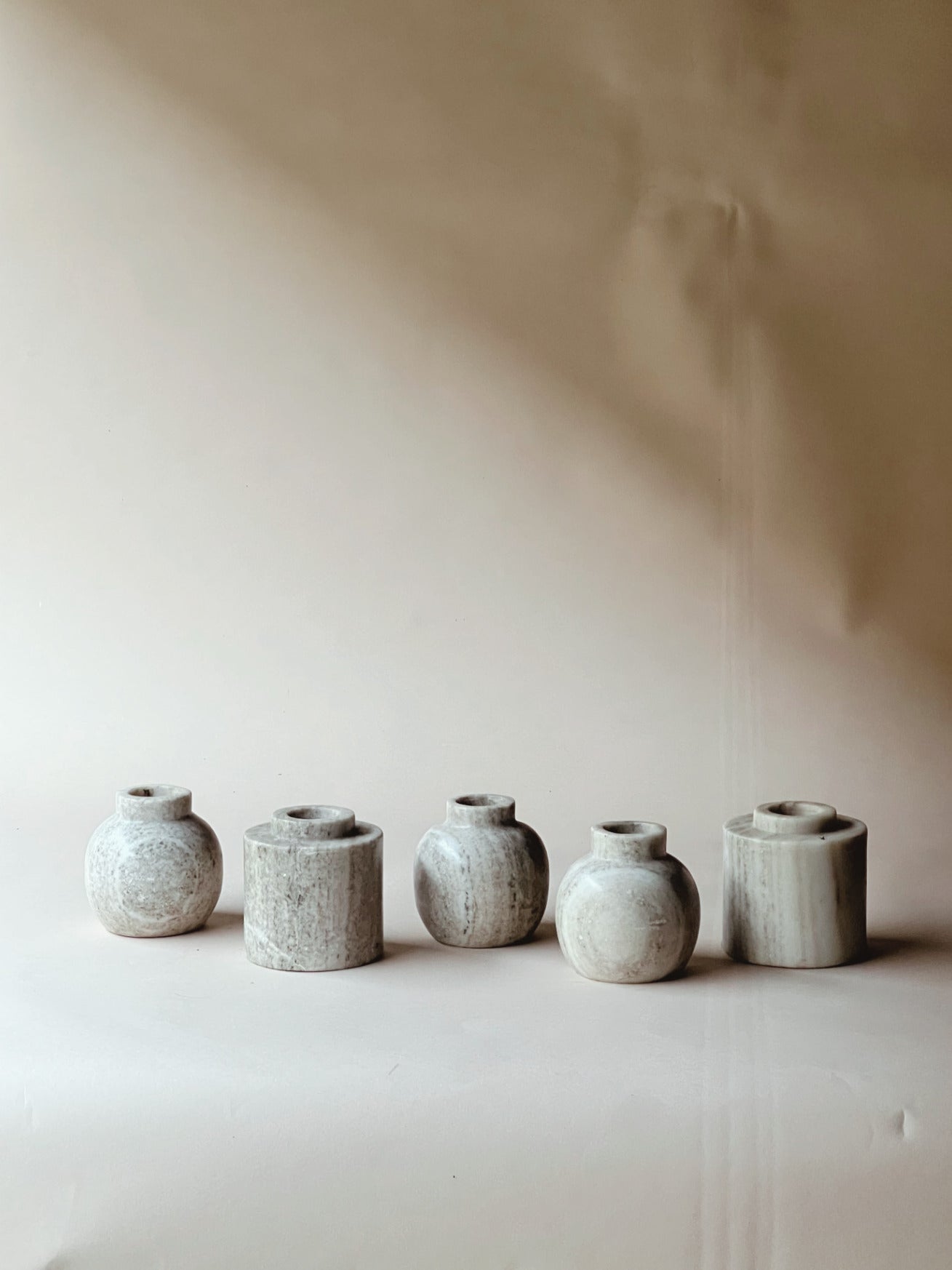 Marble bud vases
