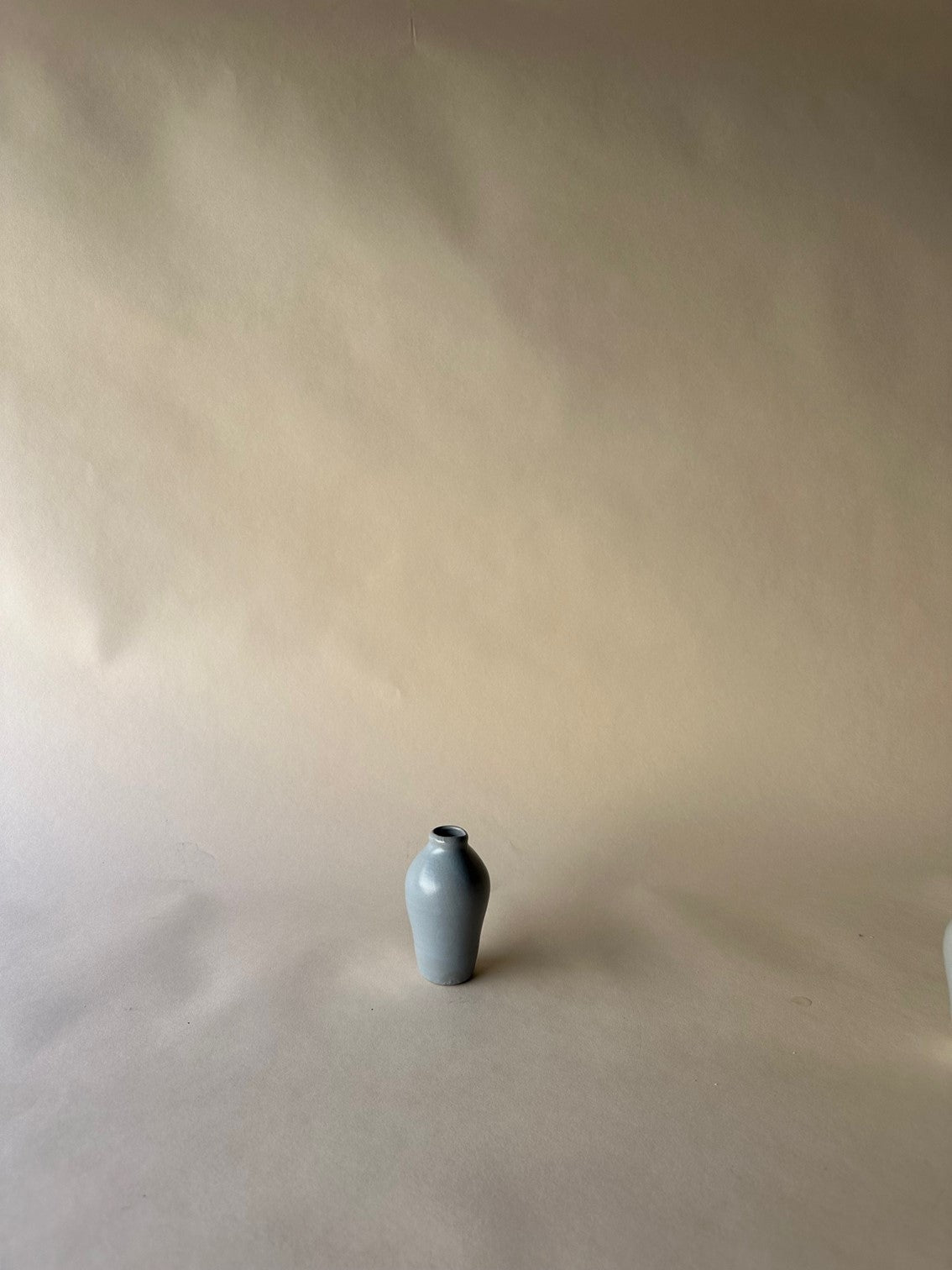 Blue ceramic bud vases ~ mini