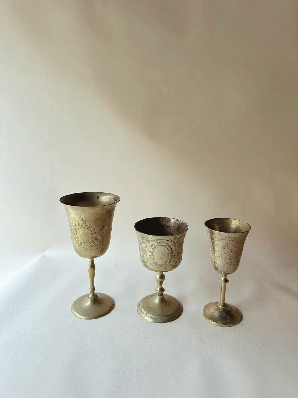 Brass goblets