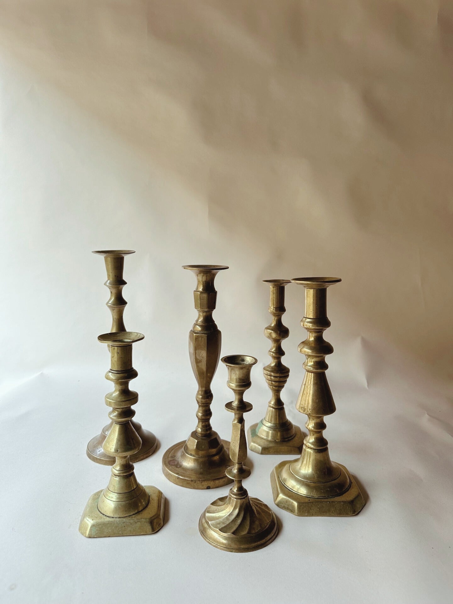 Brass vintage candlesticks