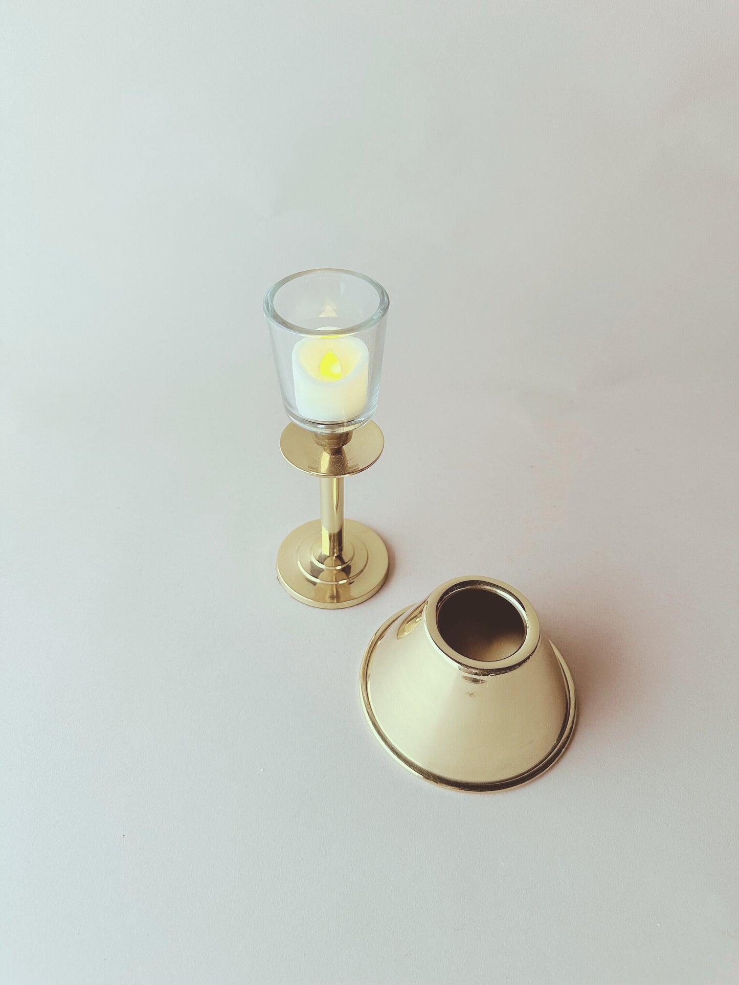 Brass battery table lamps