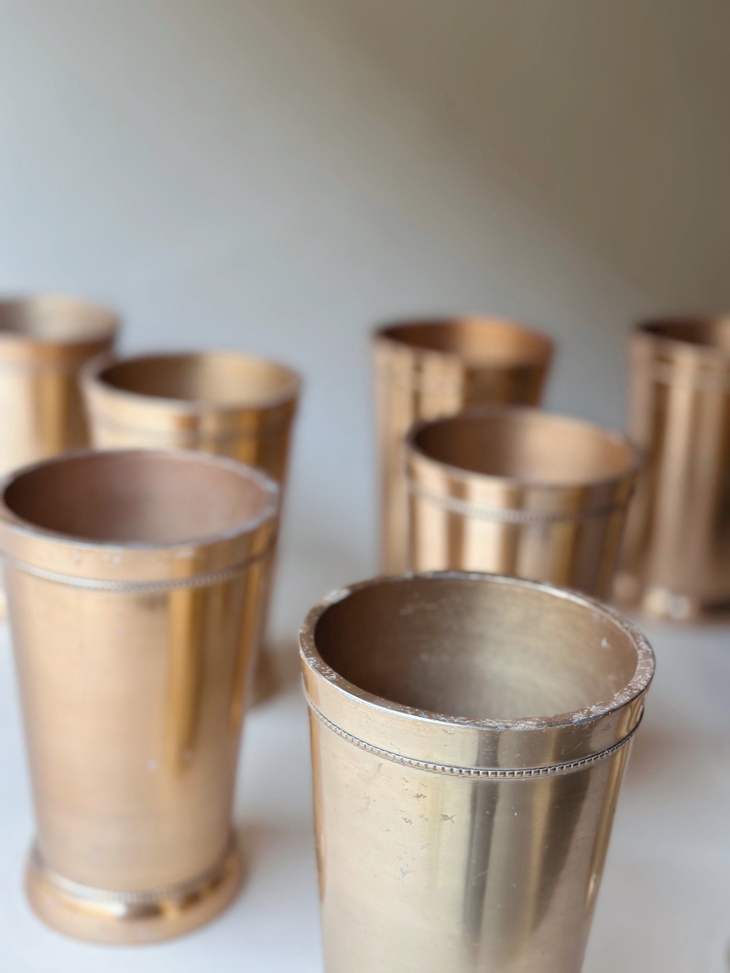 Brass julep cups