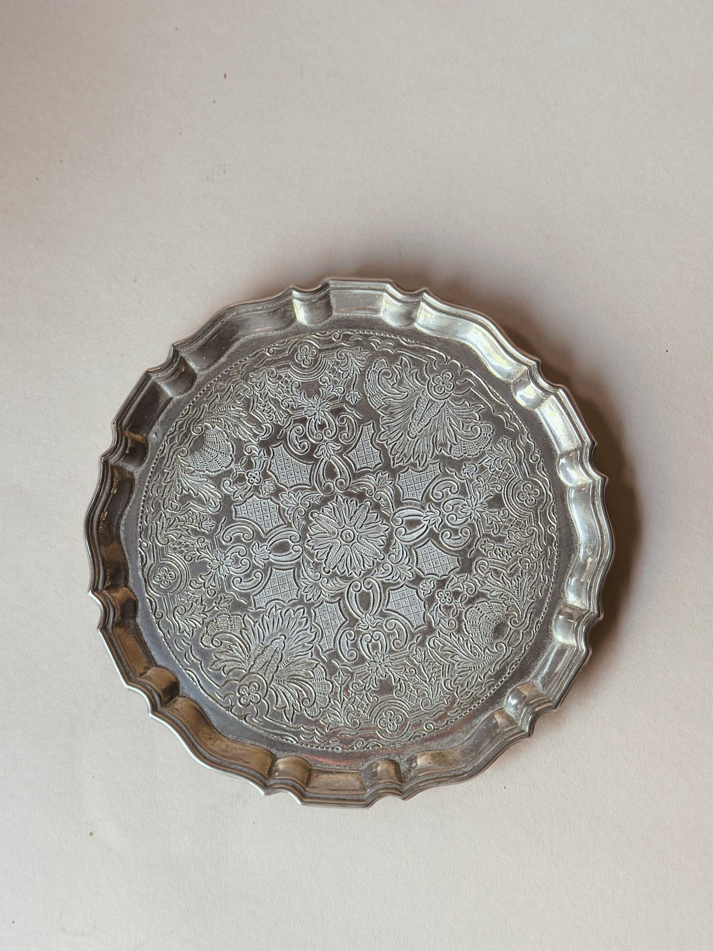 Silver vintage tray ~ mini