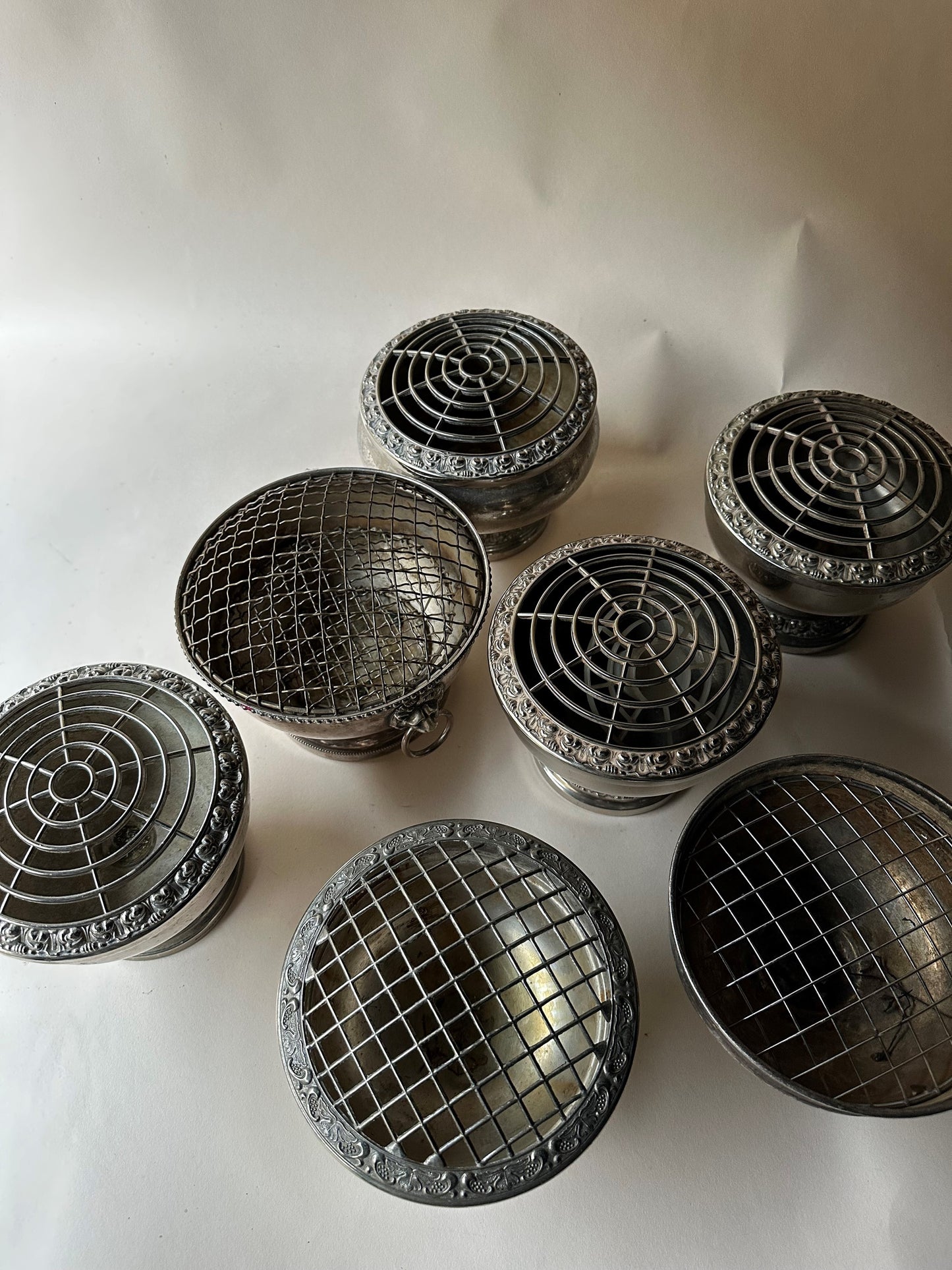 Silver plated rose bowls ~ medium