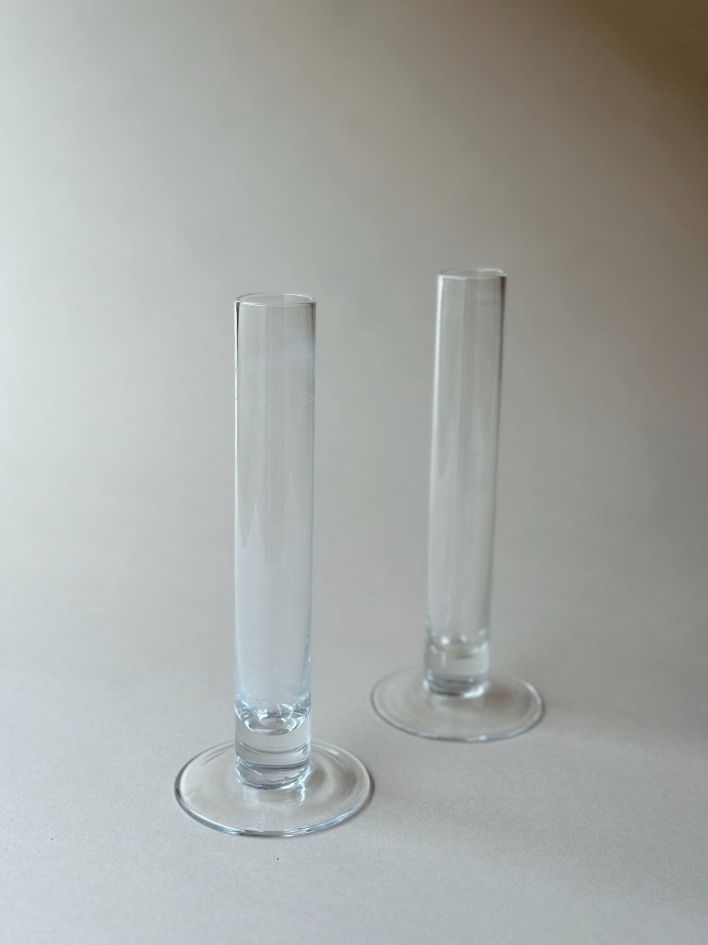 Footed glass bud vase ~ small