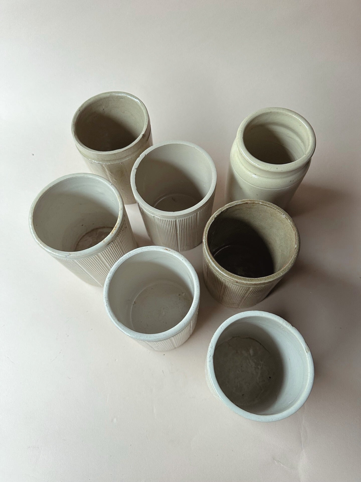 Vintage clay tumblers ~ large