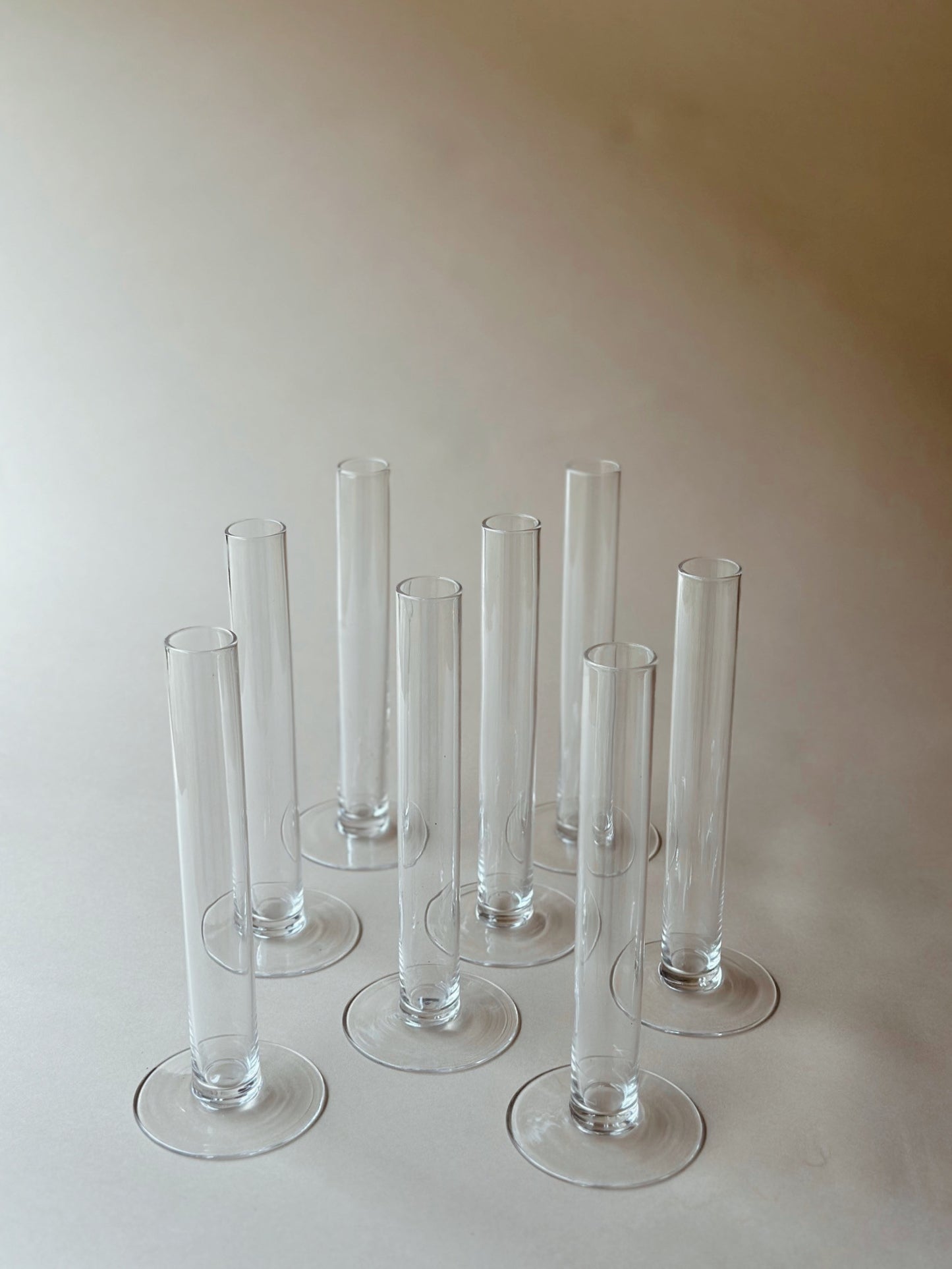 Footed glass bud vase ~ tall