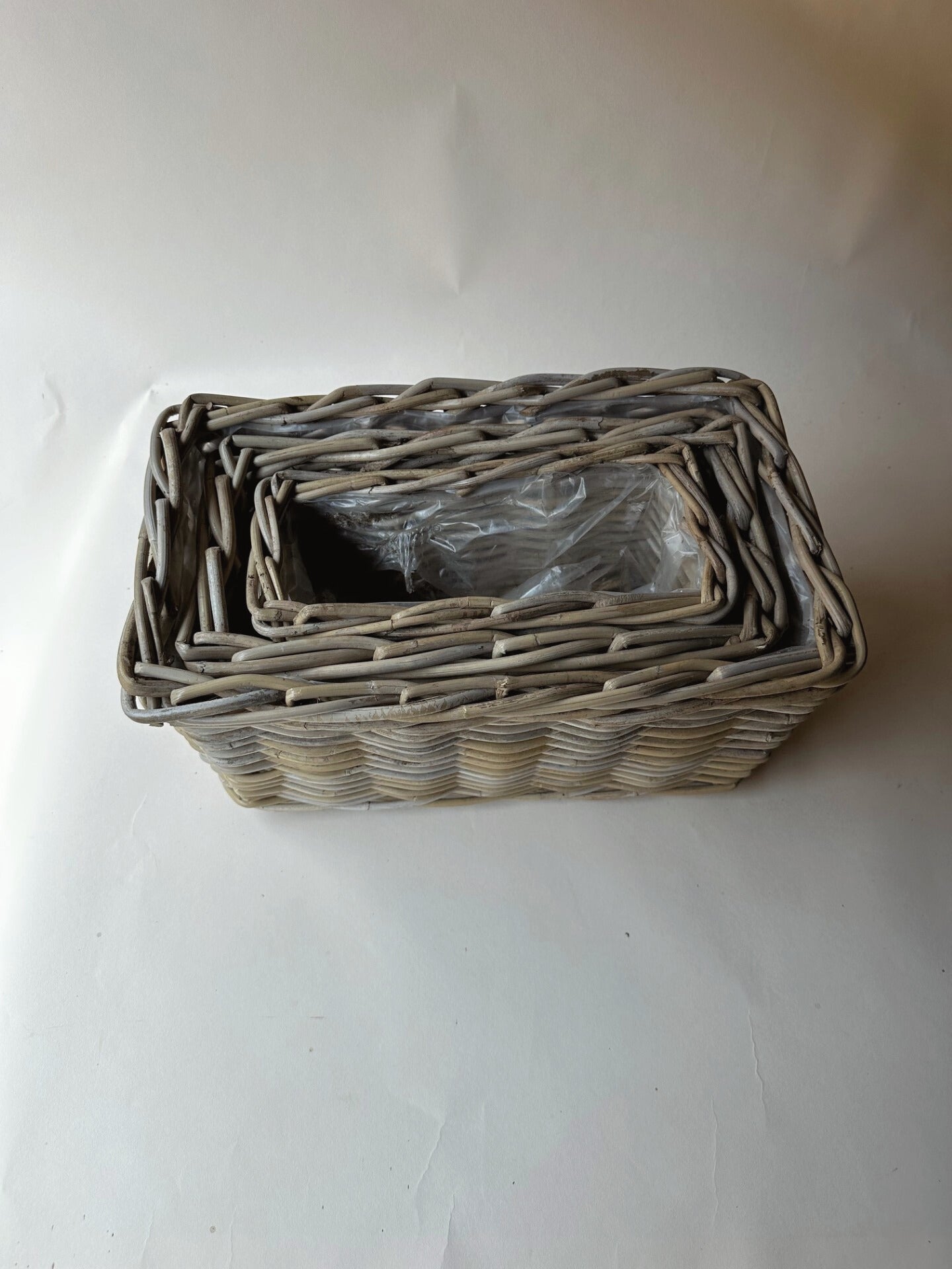 Trio of rectangle baskets