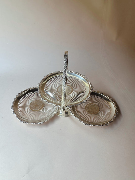 silver plated tea stand