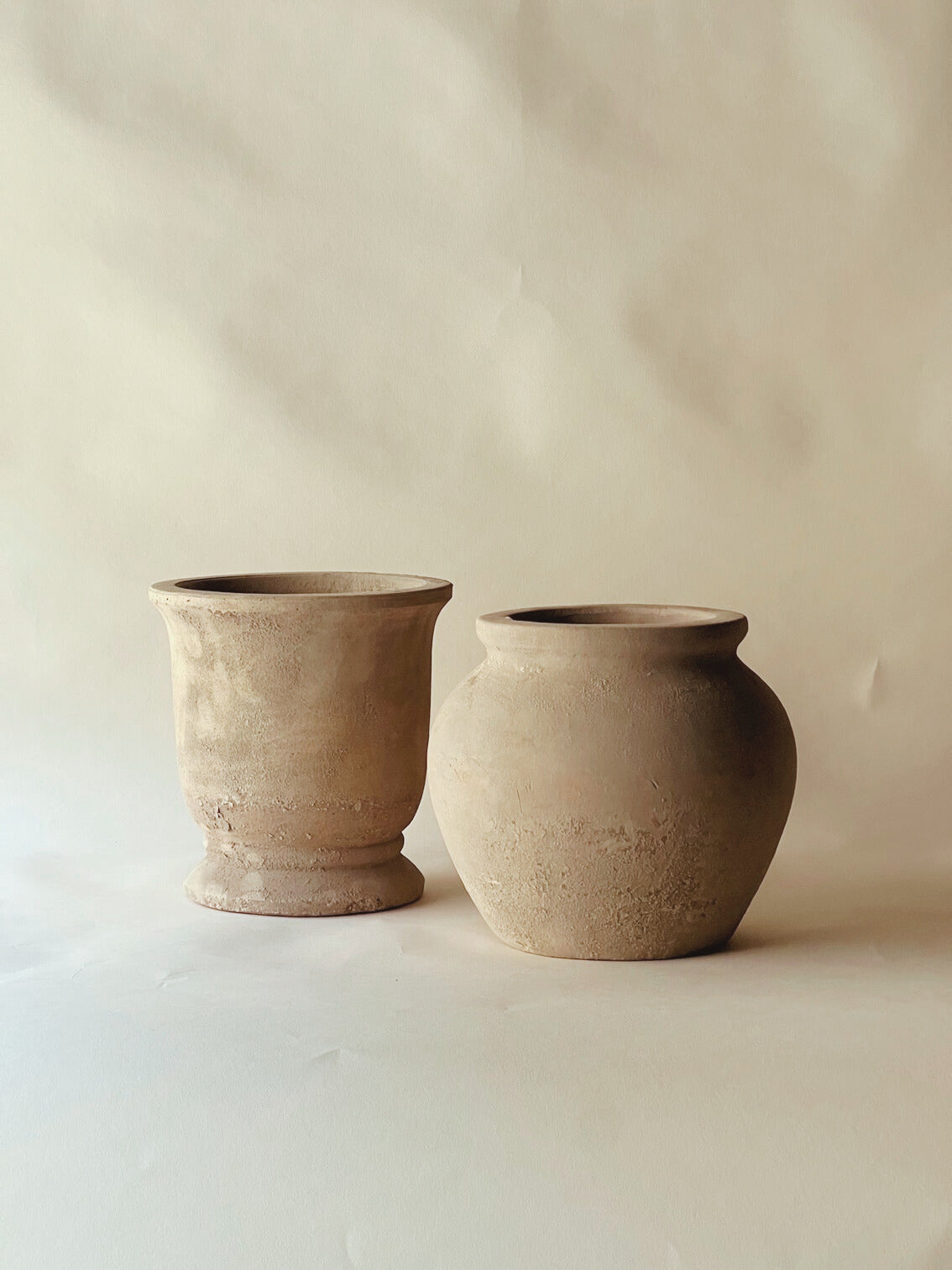 Sand stone urns ~ small