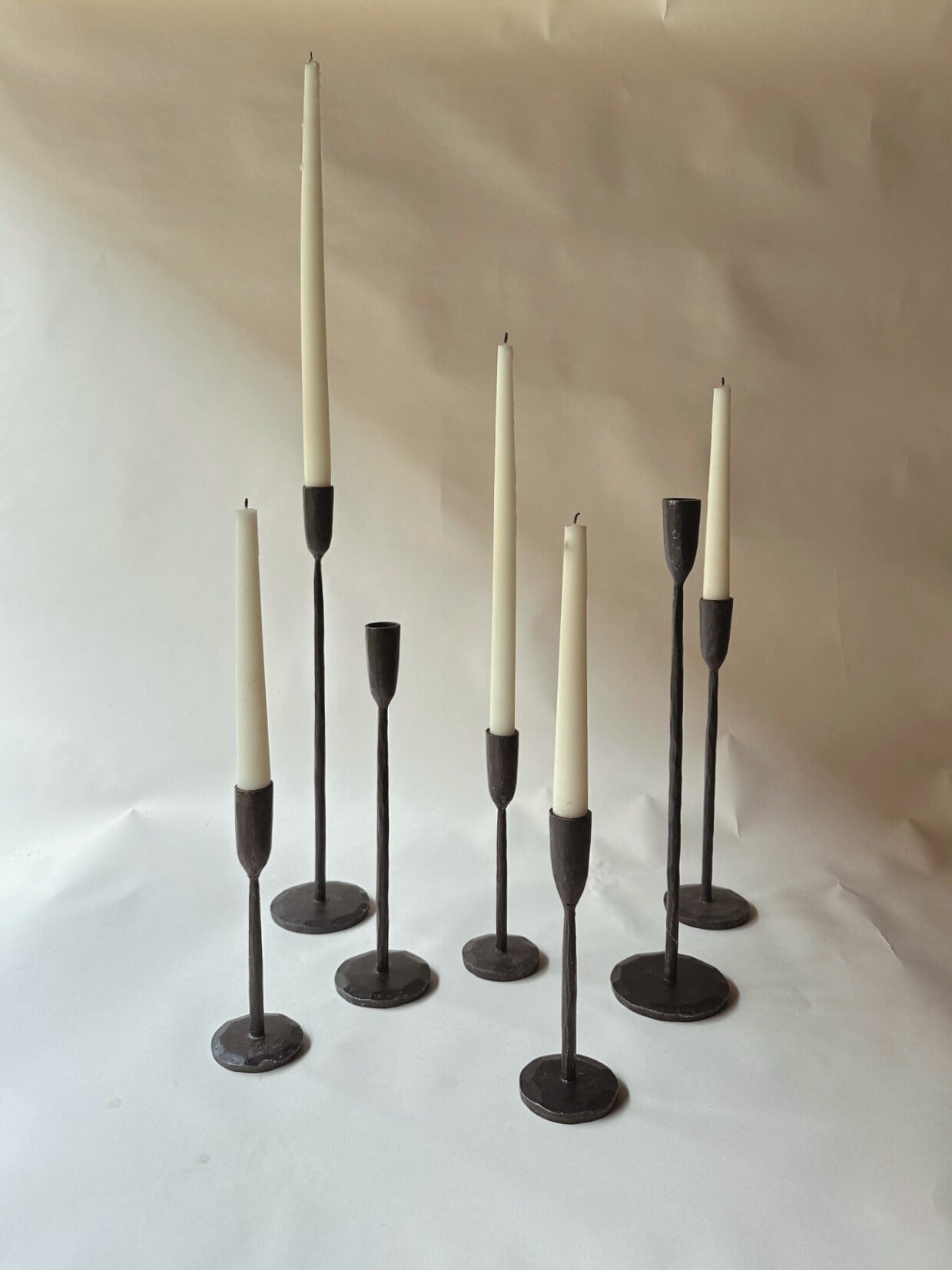 Black contemporary candlesticks