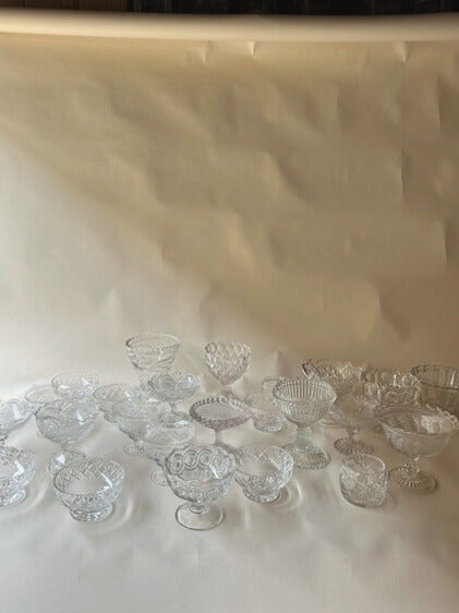 Cut glass stemmed bowls