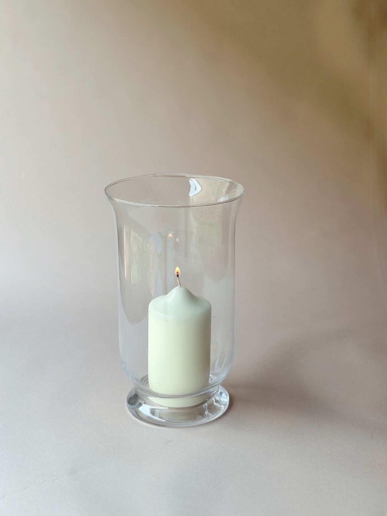 Glass hurricane lamps