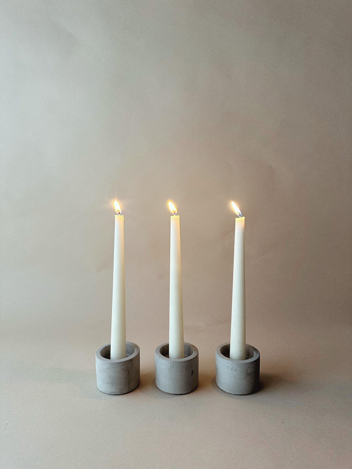 Concrete candlestick holders