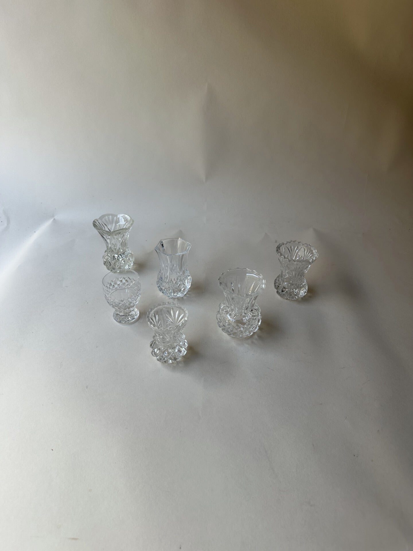 Cut glass vases ~ Mini