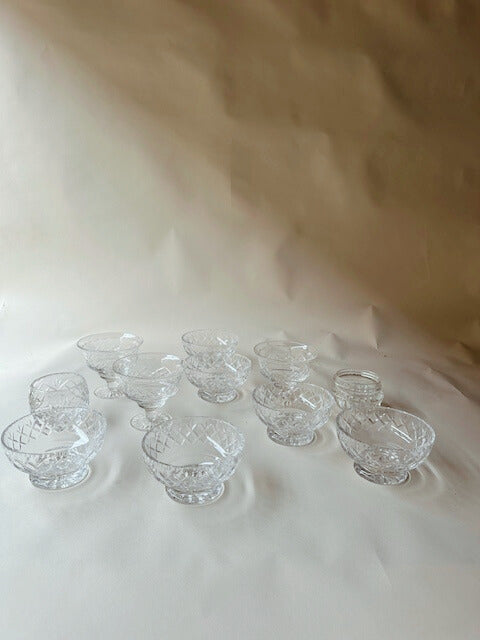 Cut glass stemmed bowls