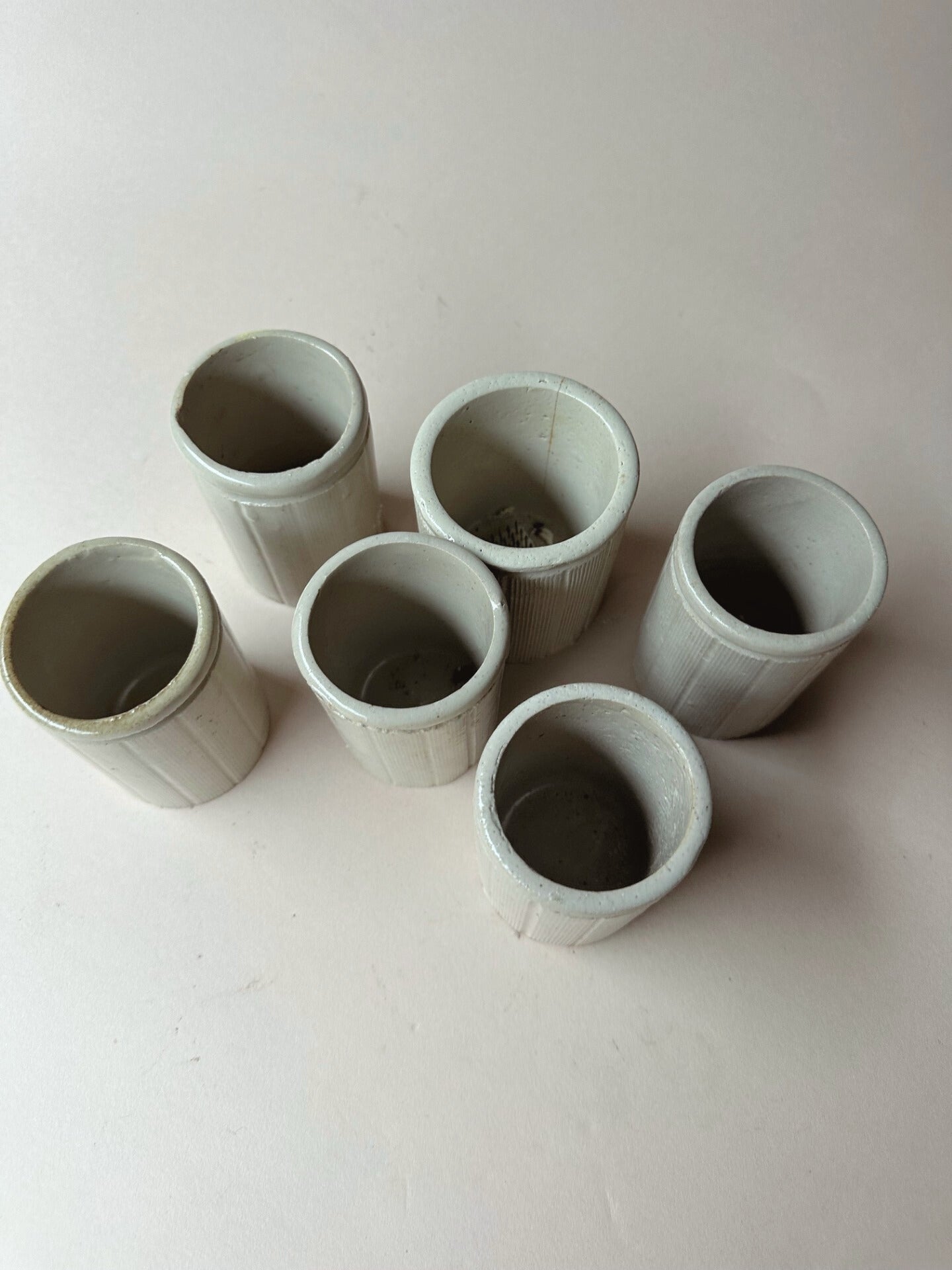 Vintage clay tumblers ~ small