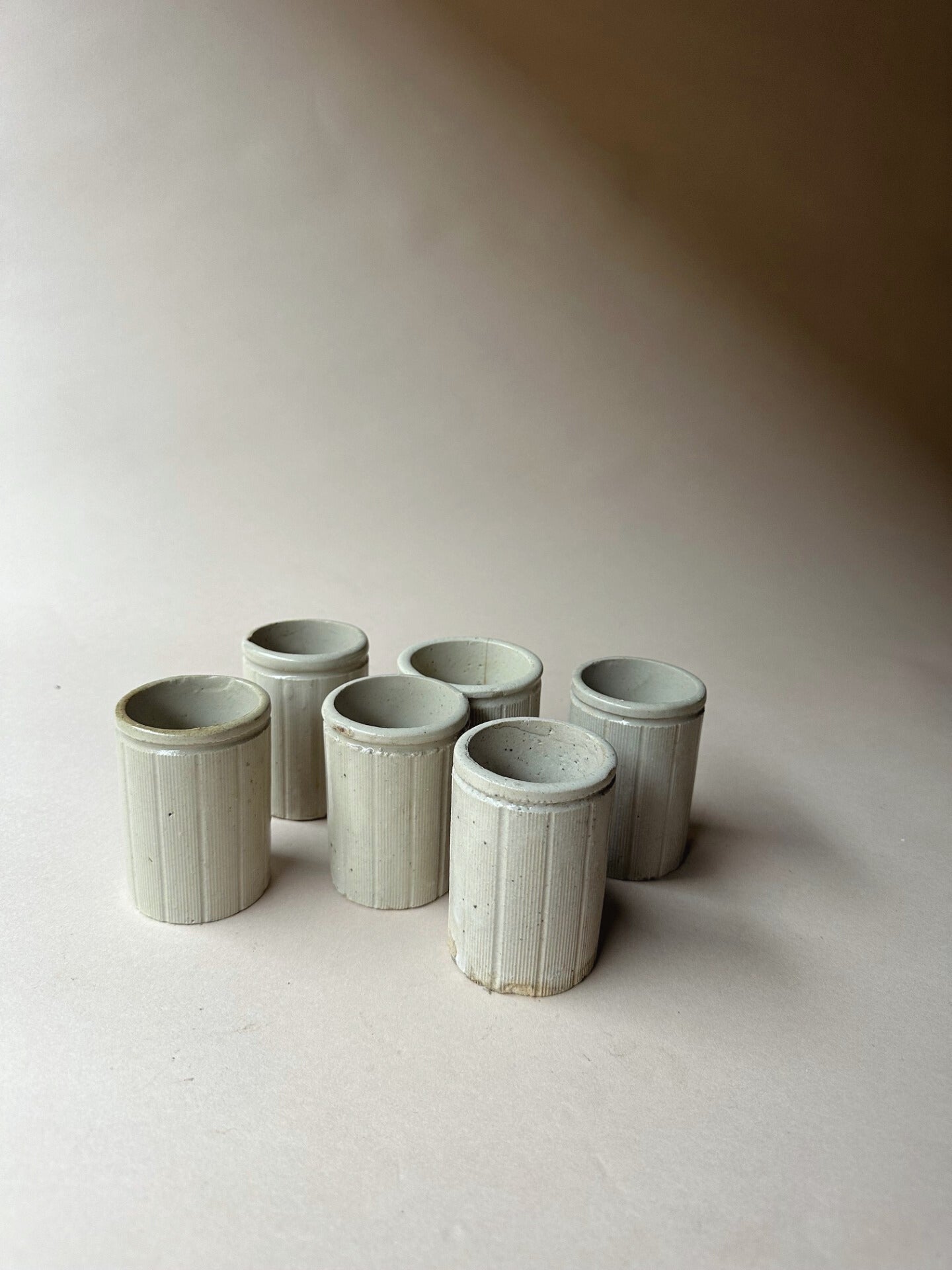 Vintage clay tumblers ~ small