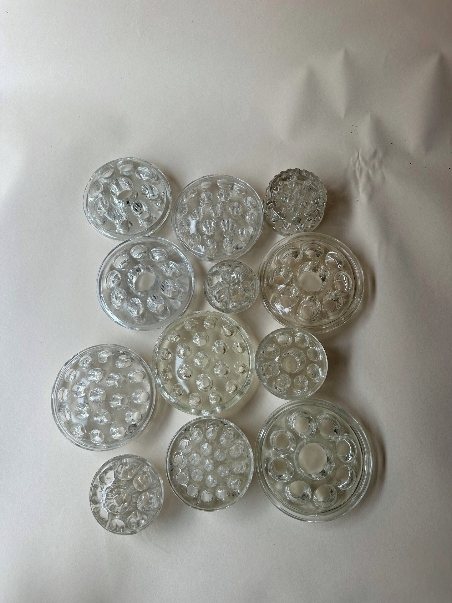 Vintage glass flower frogs