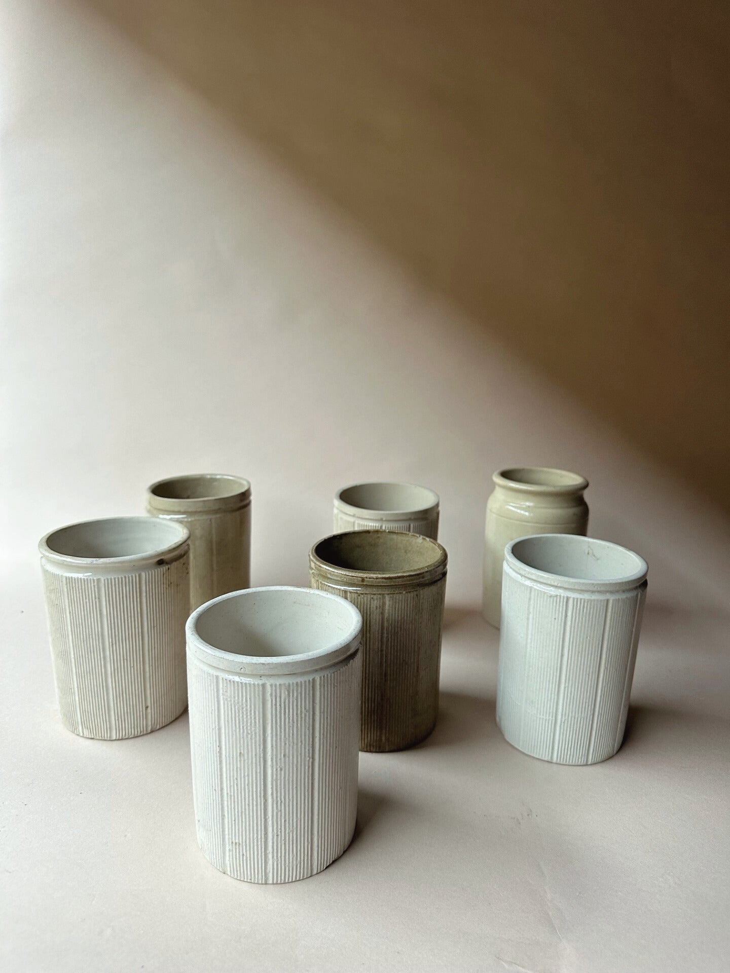 Vintage clay tumblers ~ large