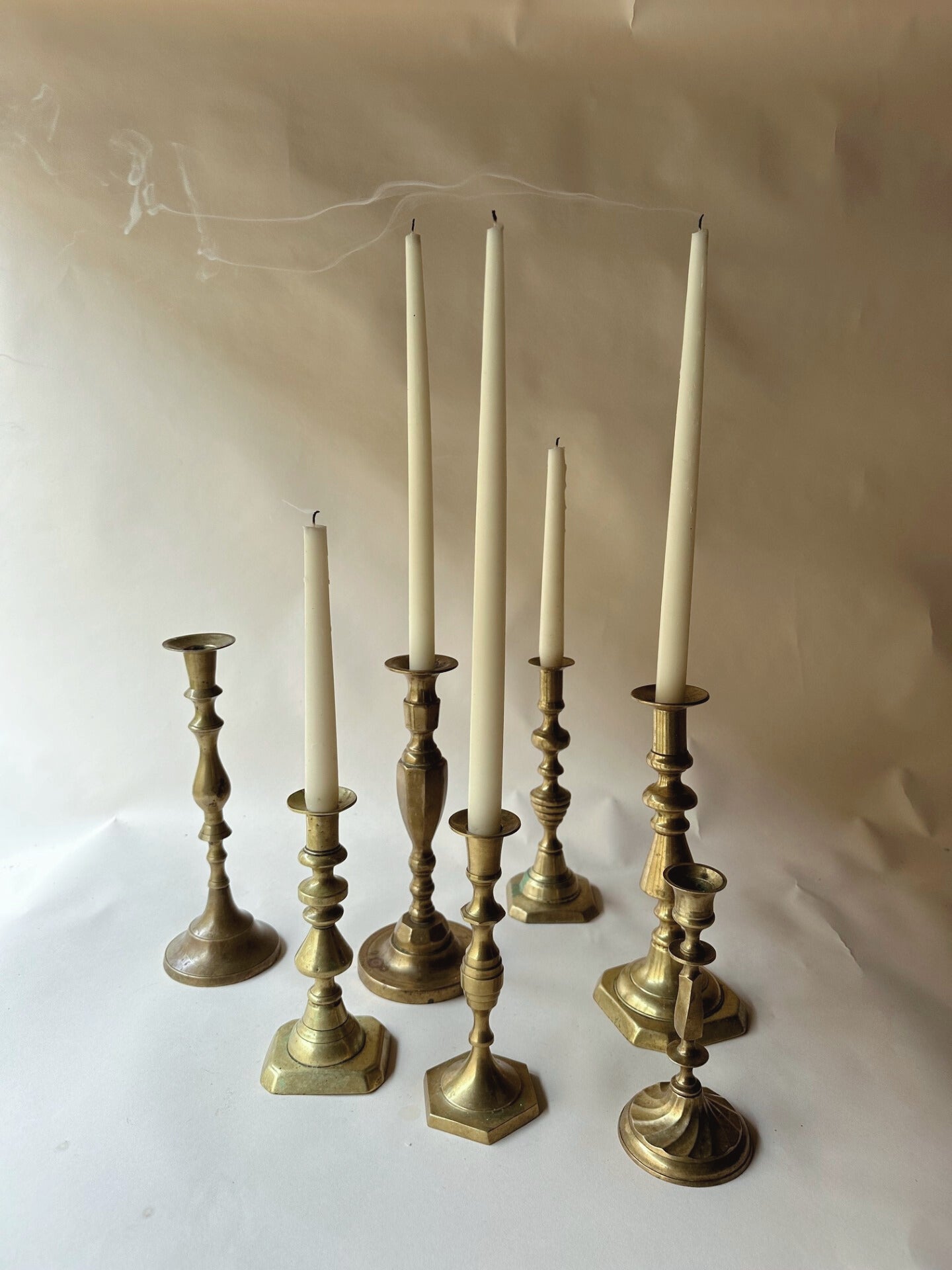 Brass vintage candlesticks