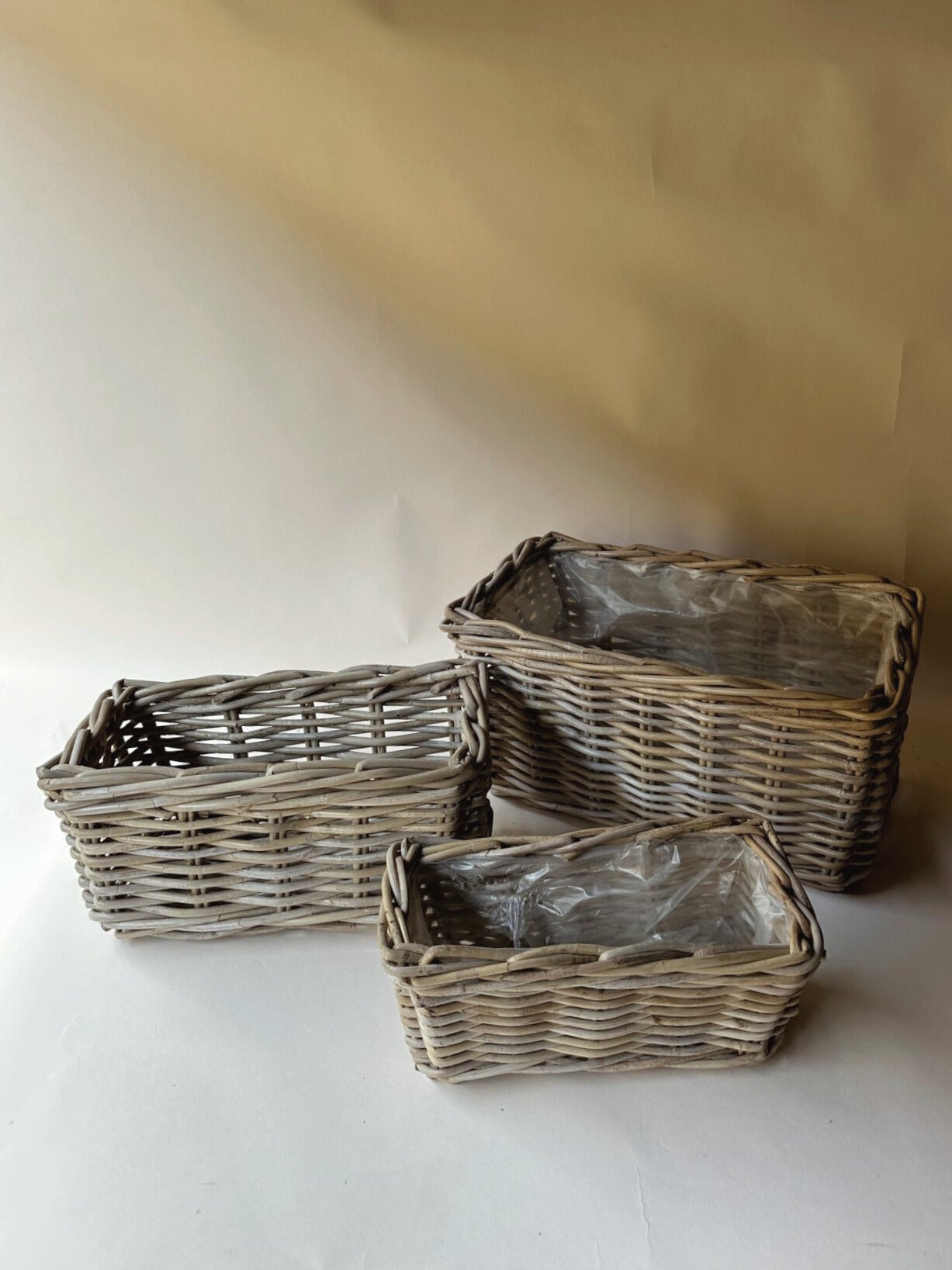 Trio of rectangle baskets