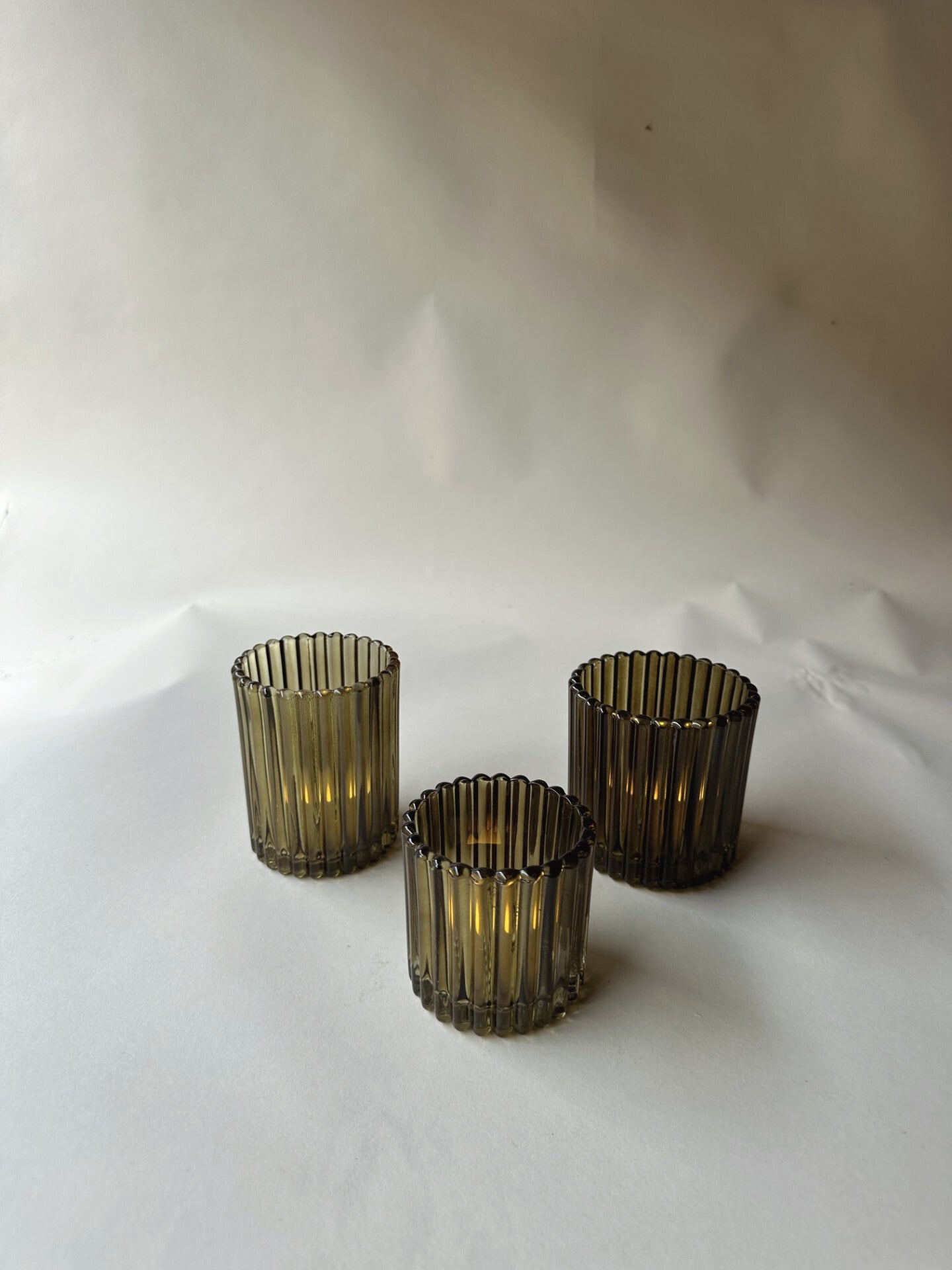 Ribbed  moss tumblers