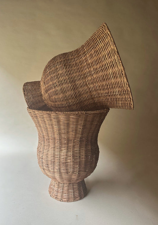 Rattan urns