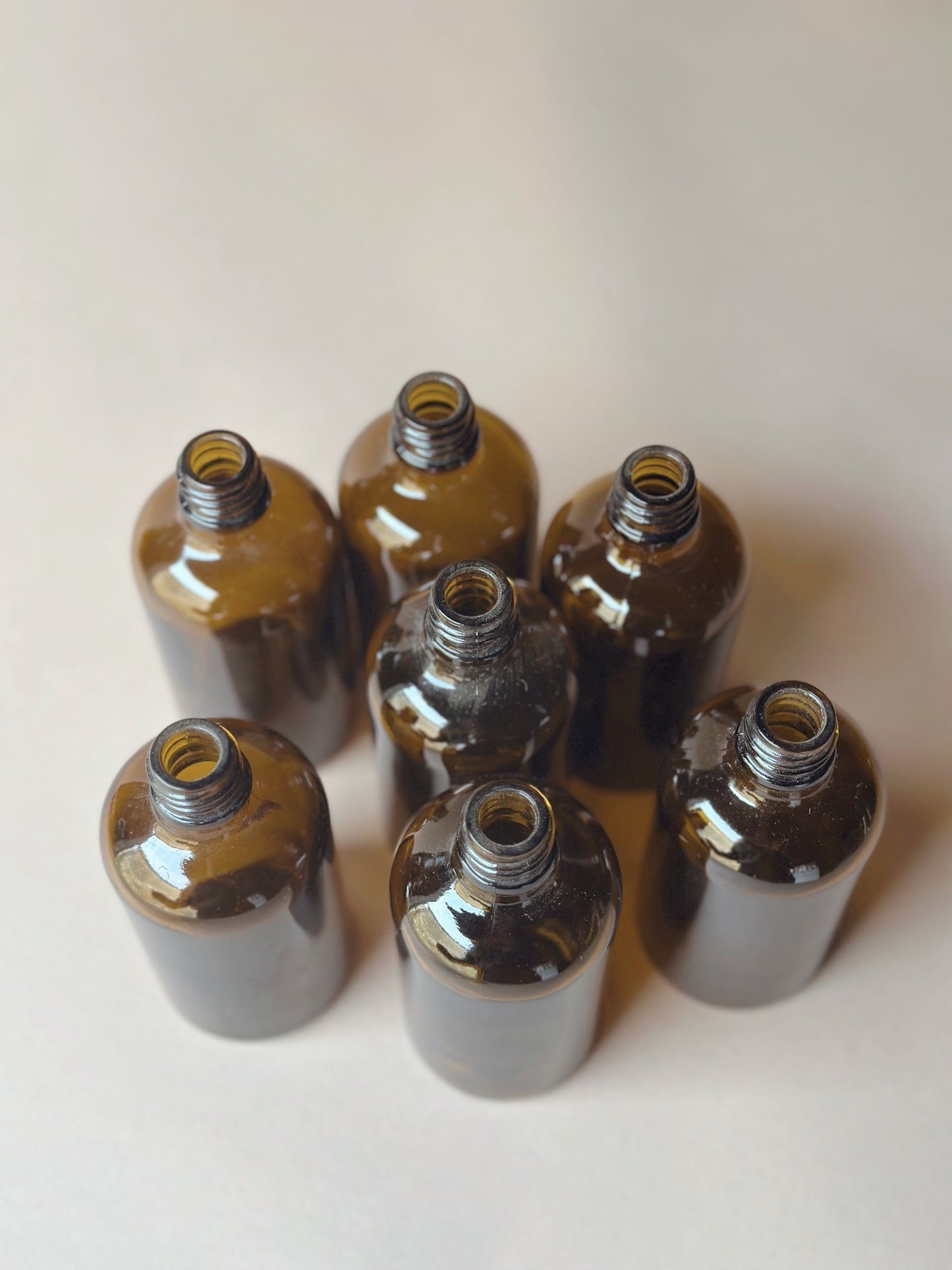 Brown glass bottles ~ mini
