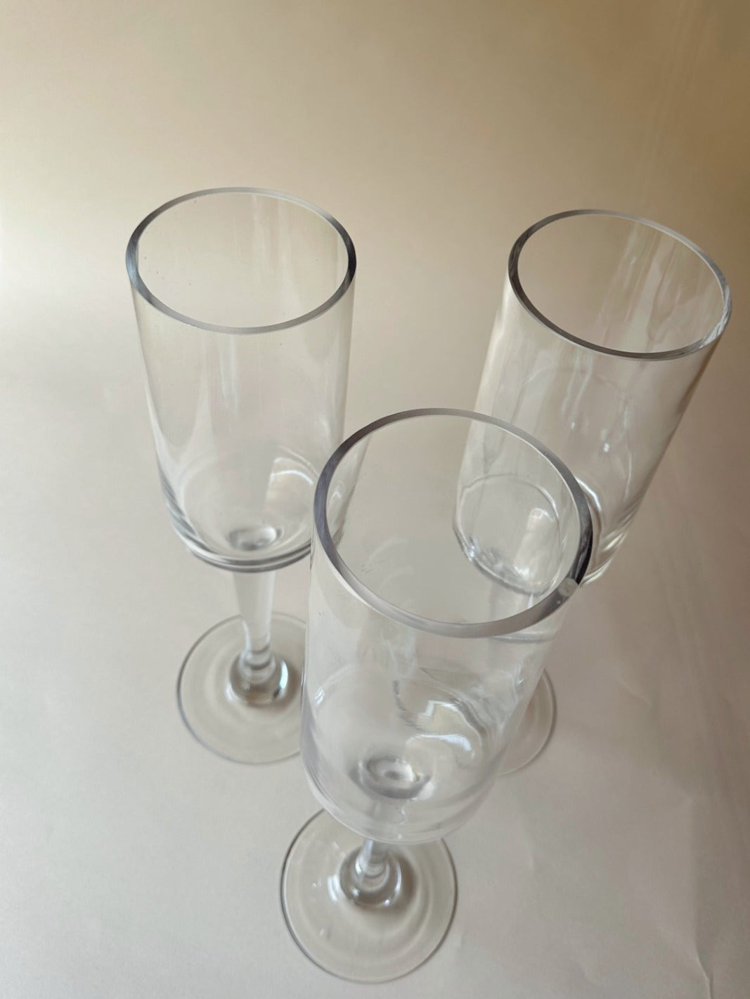 Footed glass cylinder ~ tall