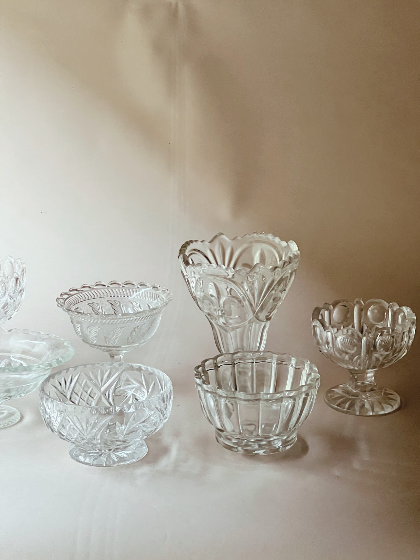 Various glass bowls