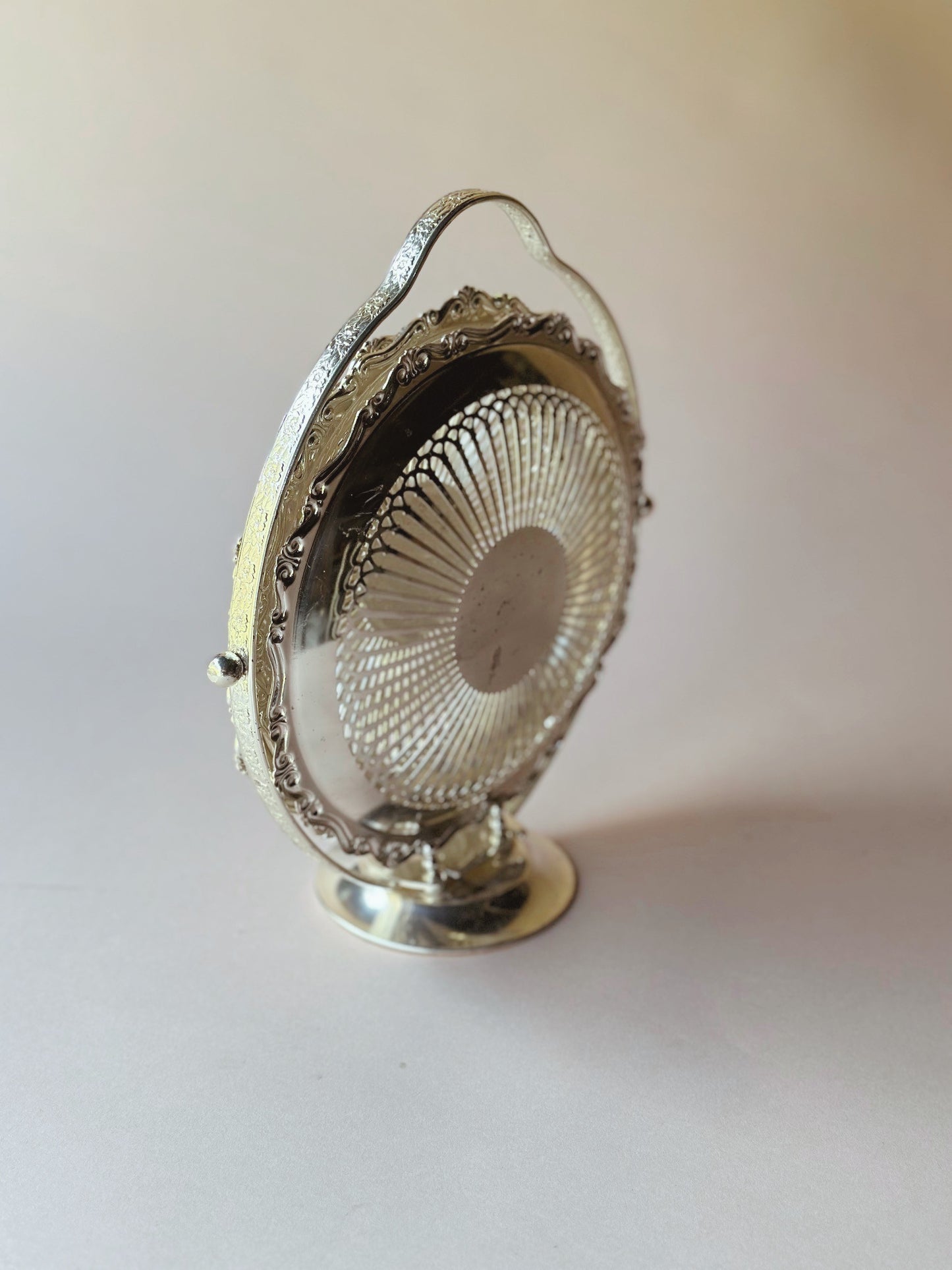 silver plated tea stand