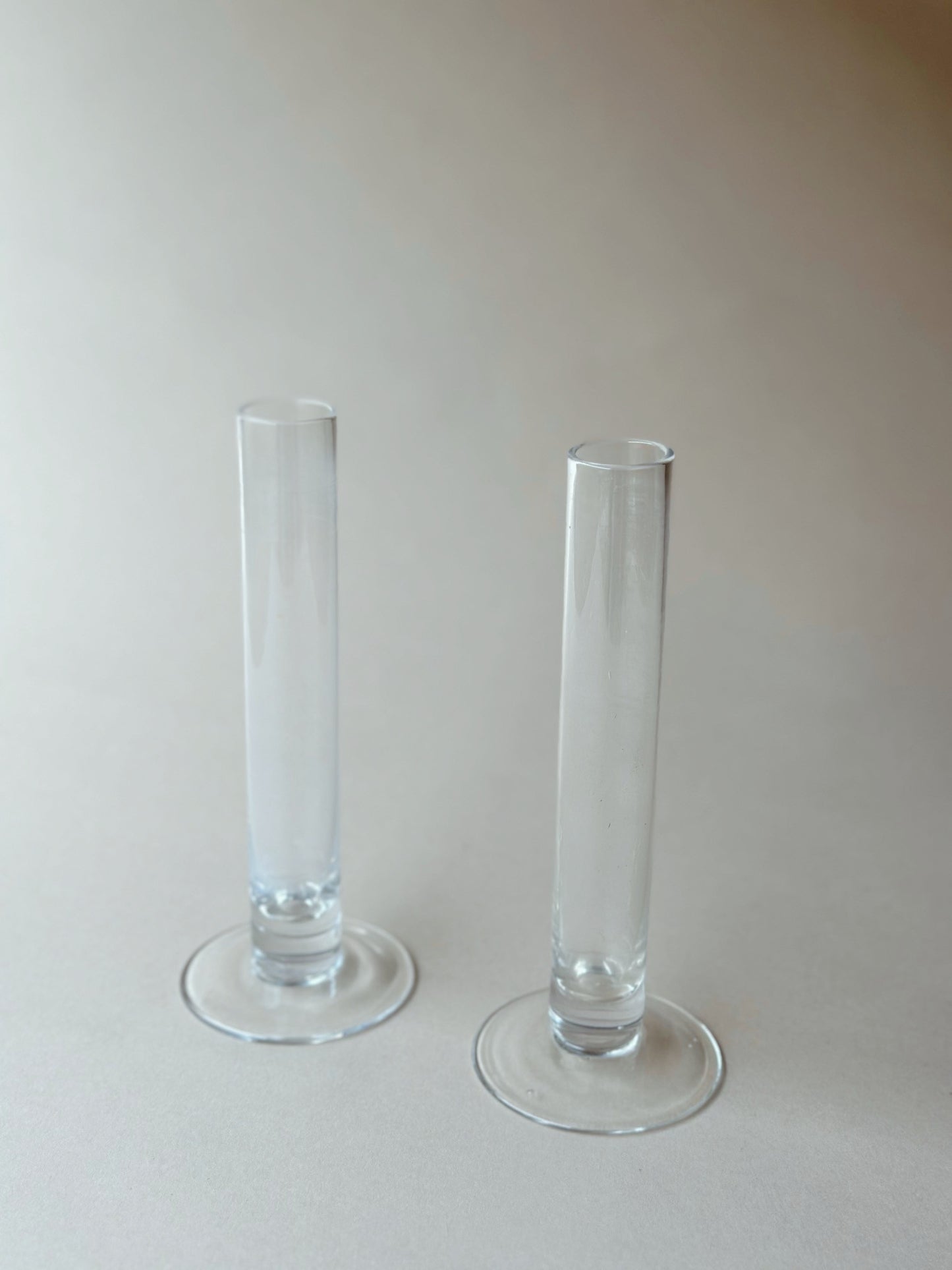 Footed glass bud vase ~ small
