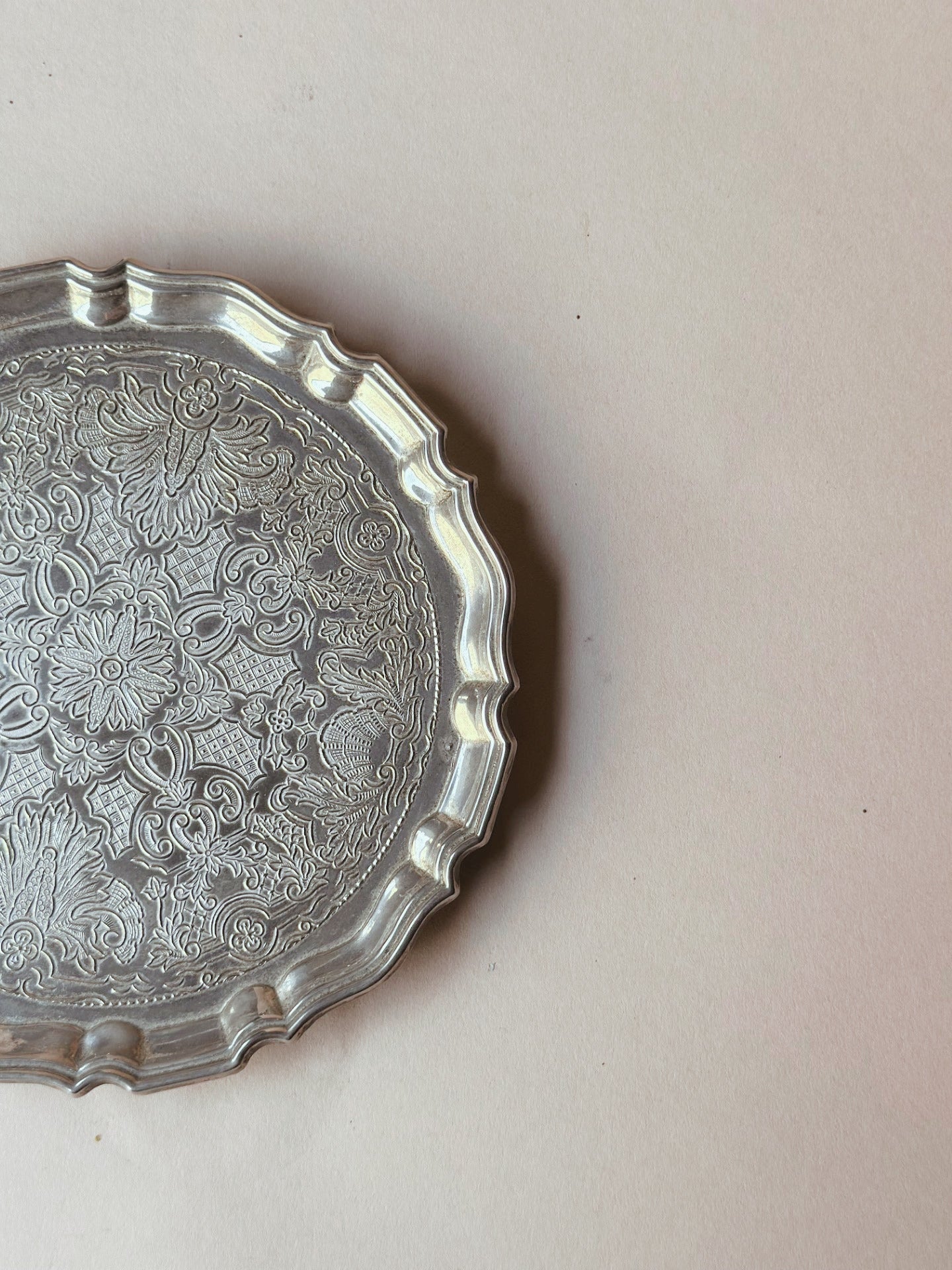 Silver vintage tray ~ mini