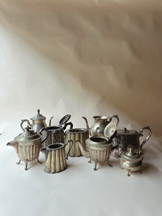 Regency silver plated teapots