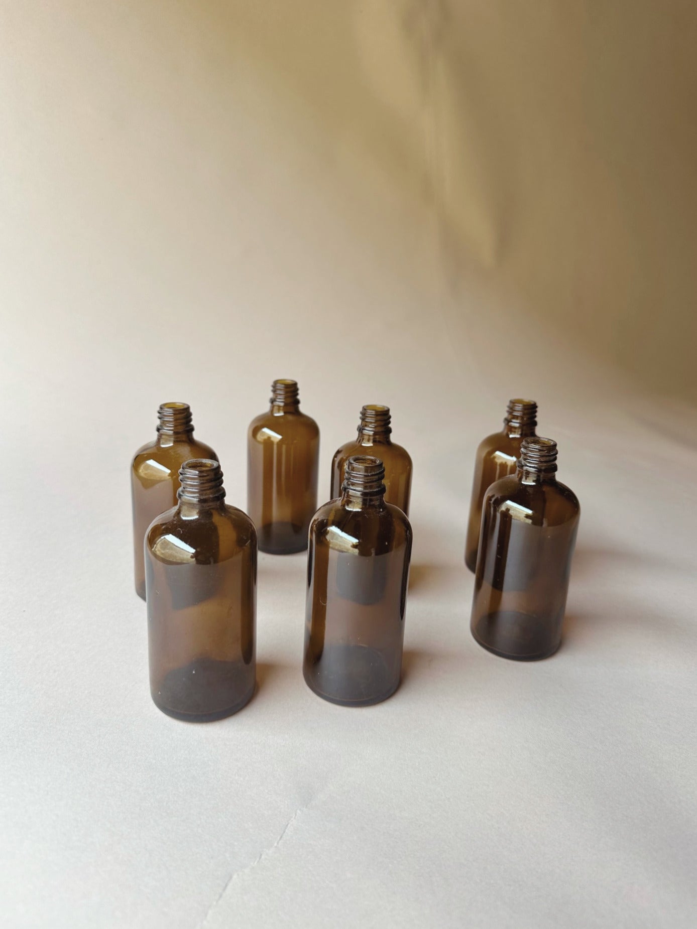 Brown glass bottles ~ mini