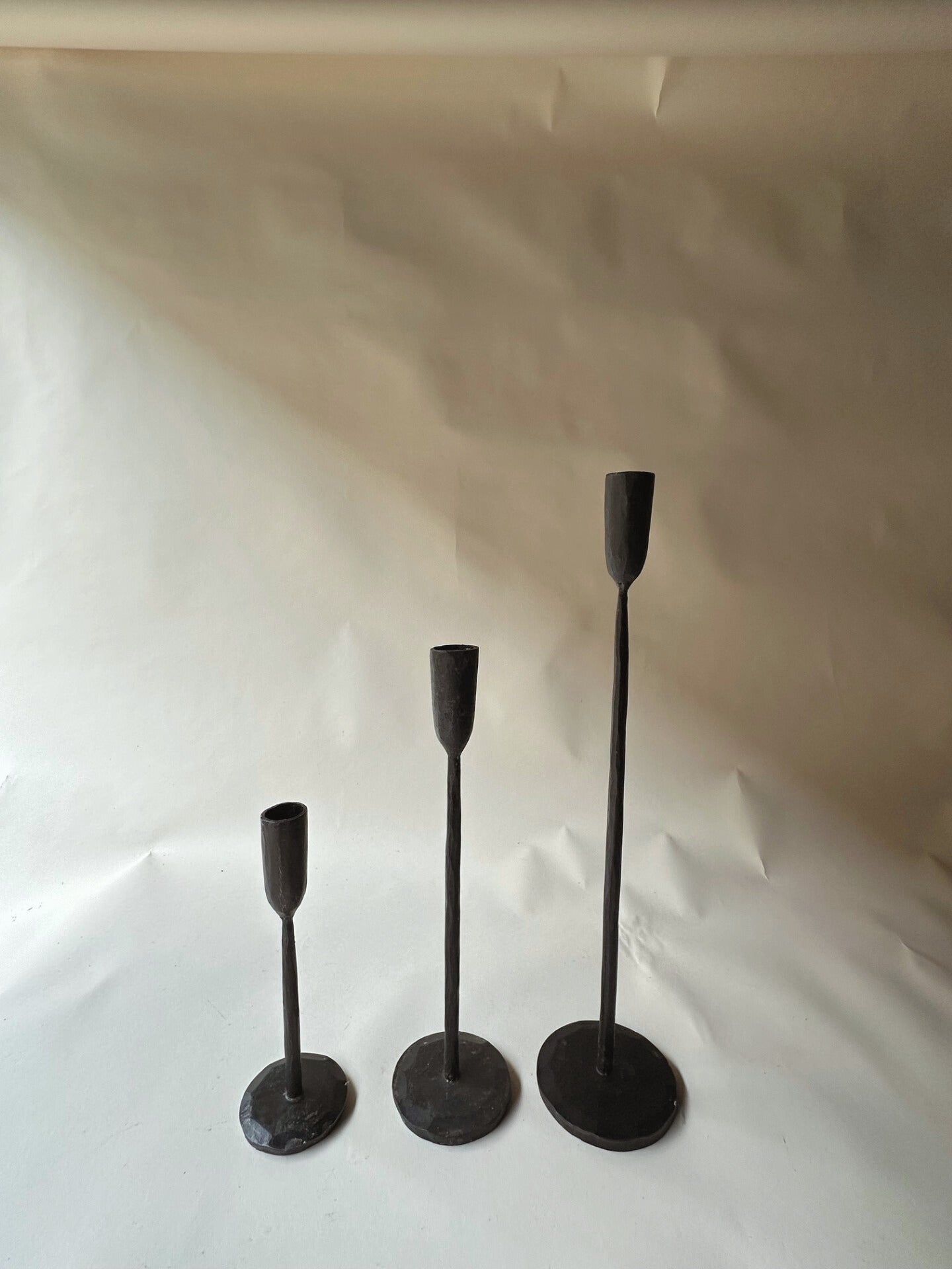 Black contemporary candlesticks