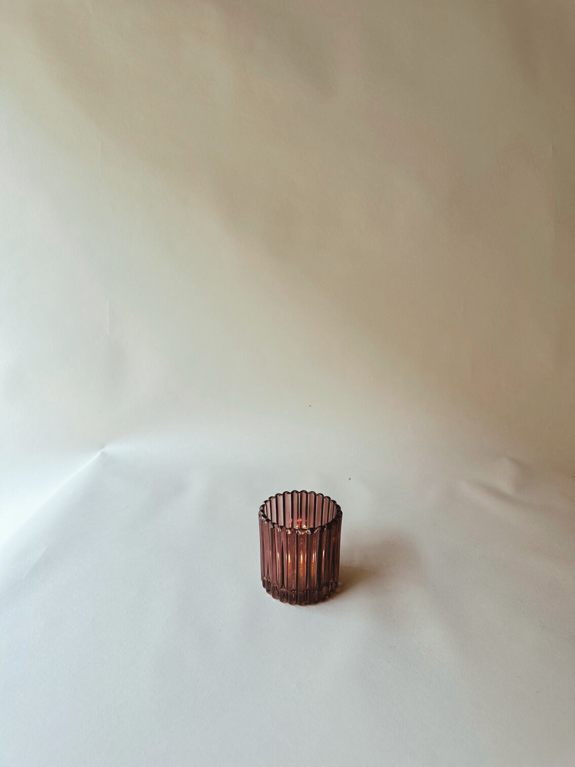 Ribbed amethyst tumblers