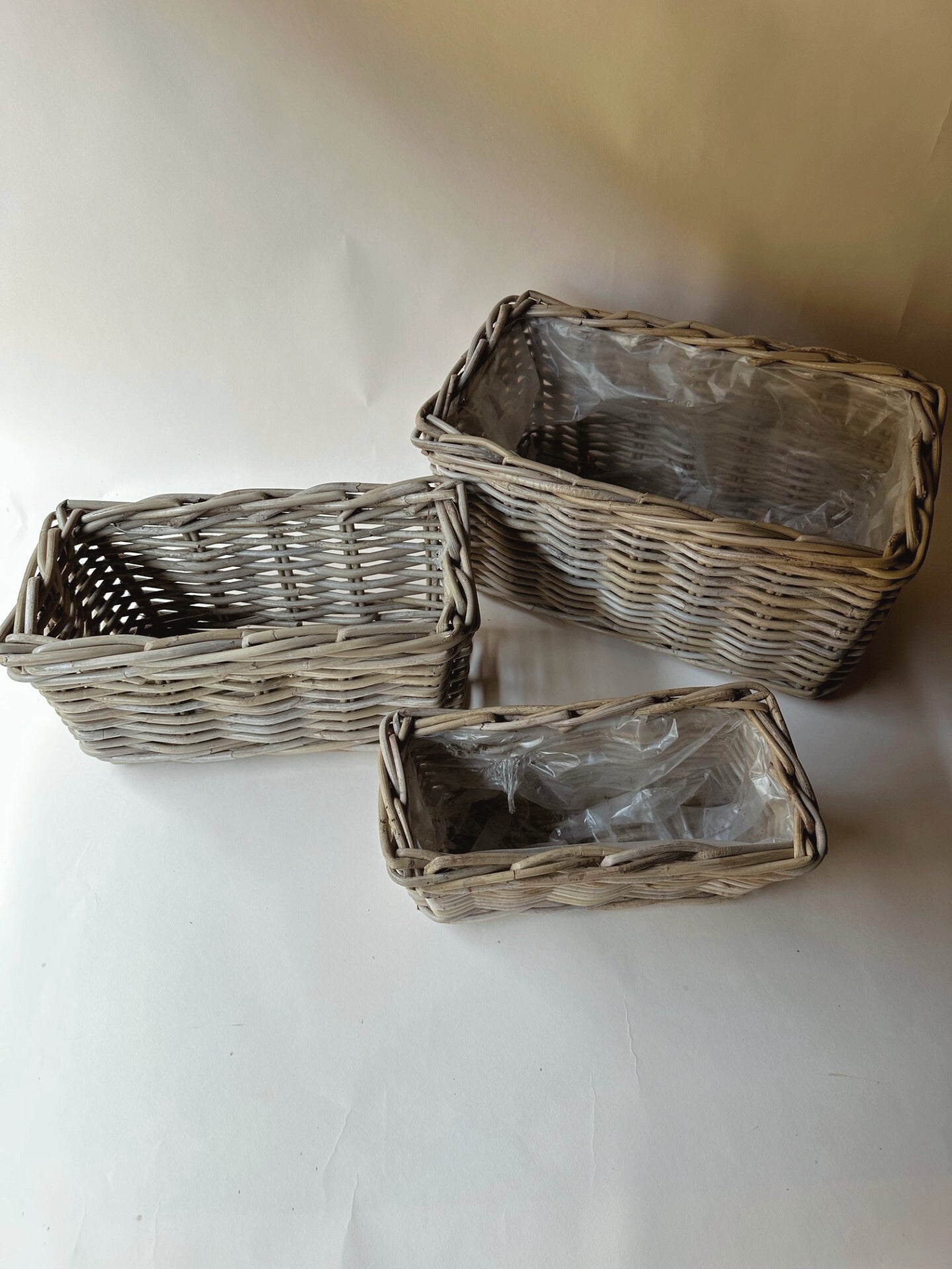 Trio of rectangle baskets