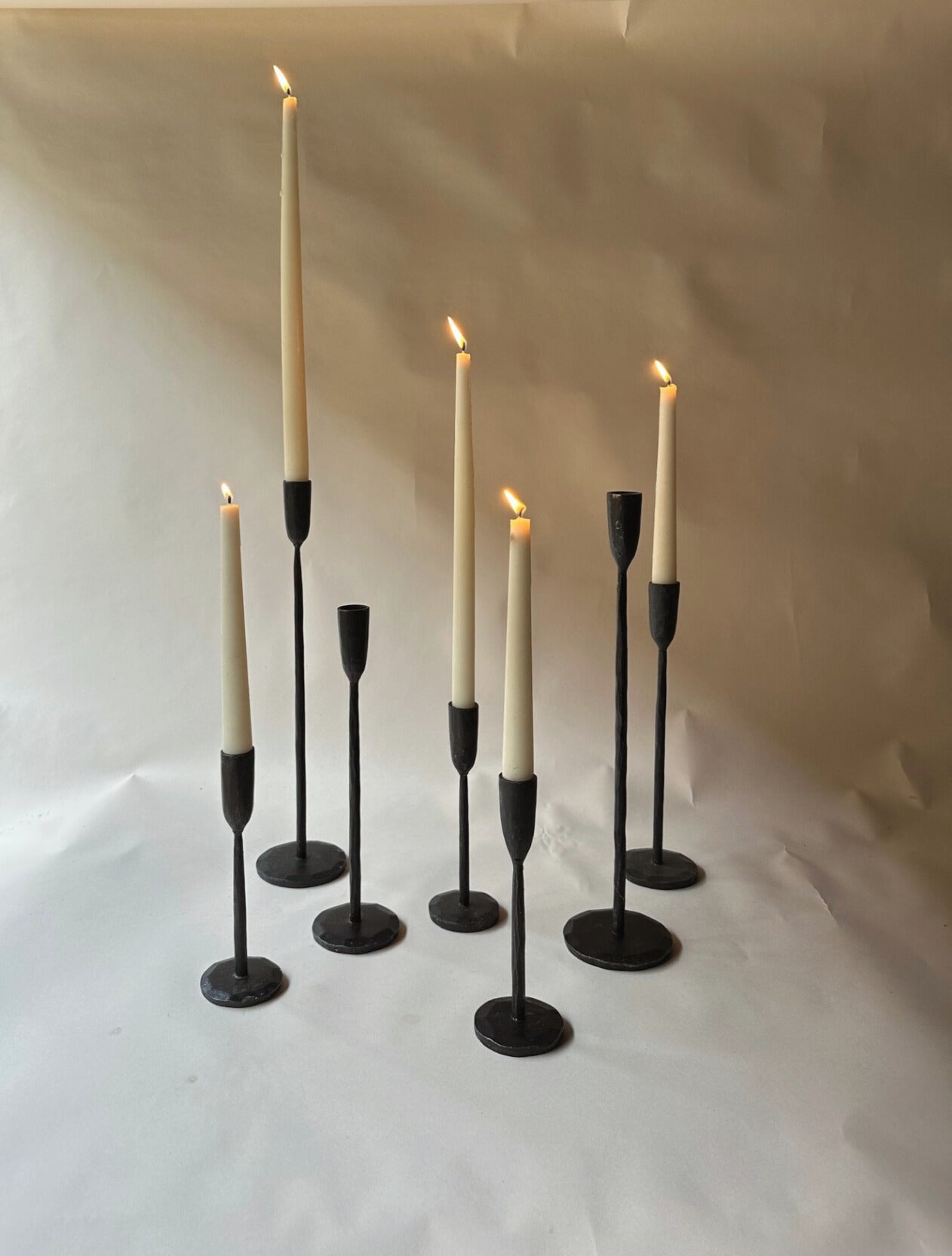 Black contemporary candlesticks