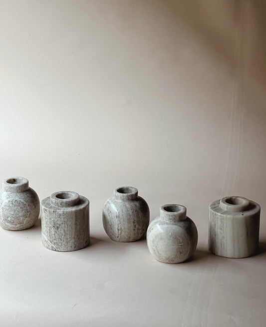Marble bud vases