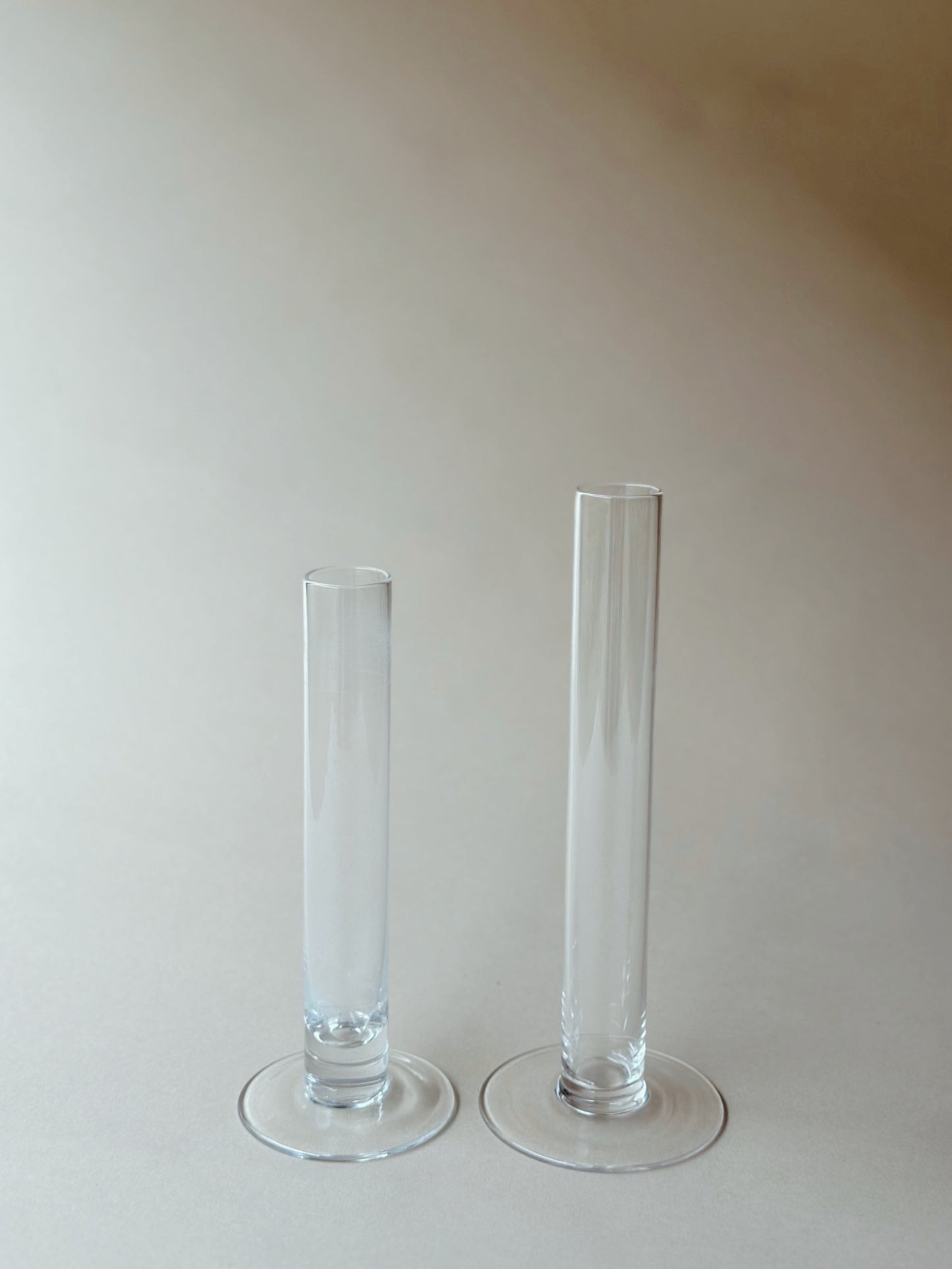 Footed glass bud vase ~ small
