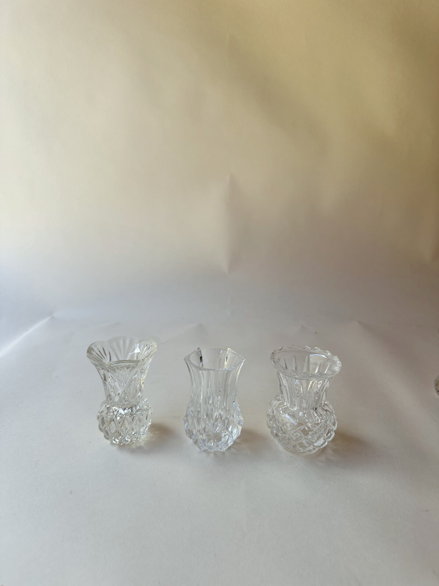 Cut glass vases ~ Mini