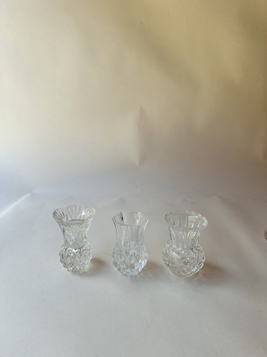 Cut glass vases ~ Mini