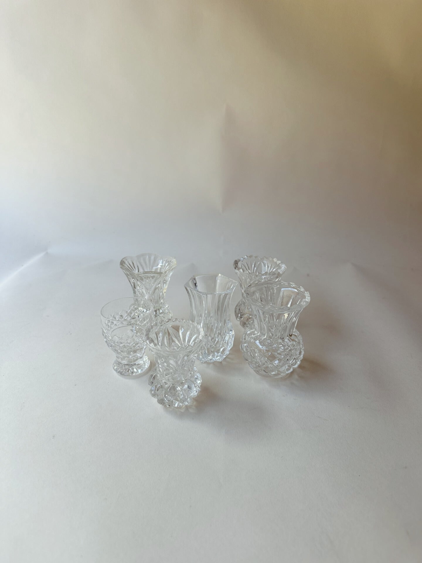 Cut glass vases ~ Mini