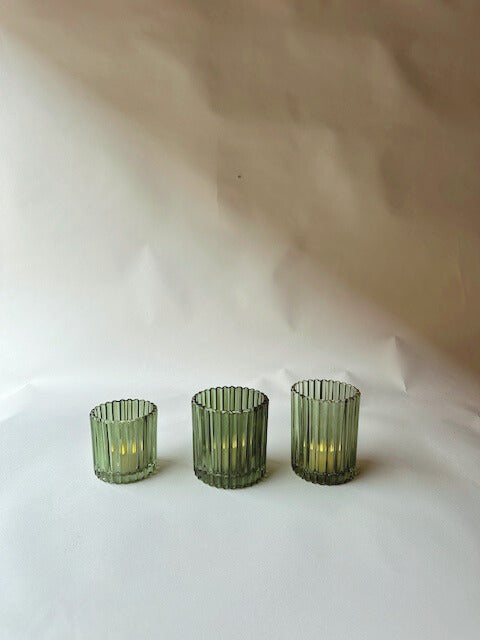 Ribbed pine tumblers